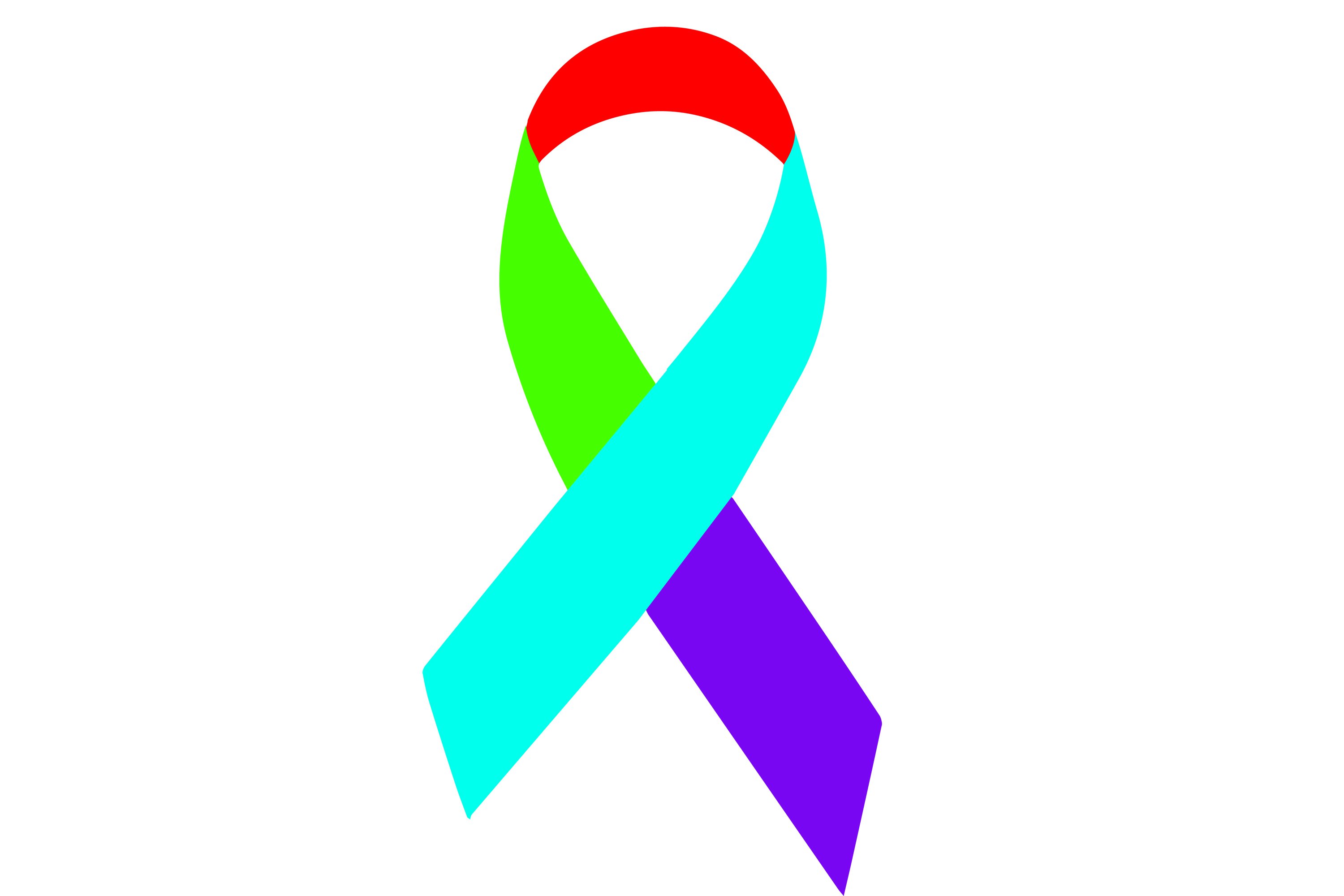 Awareness Ribbons Multicolor and Zebra Print Svg Cut File (855077