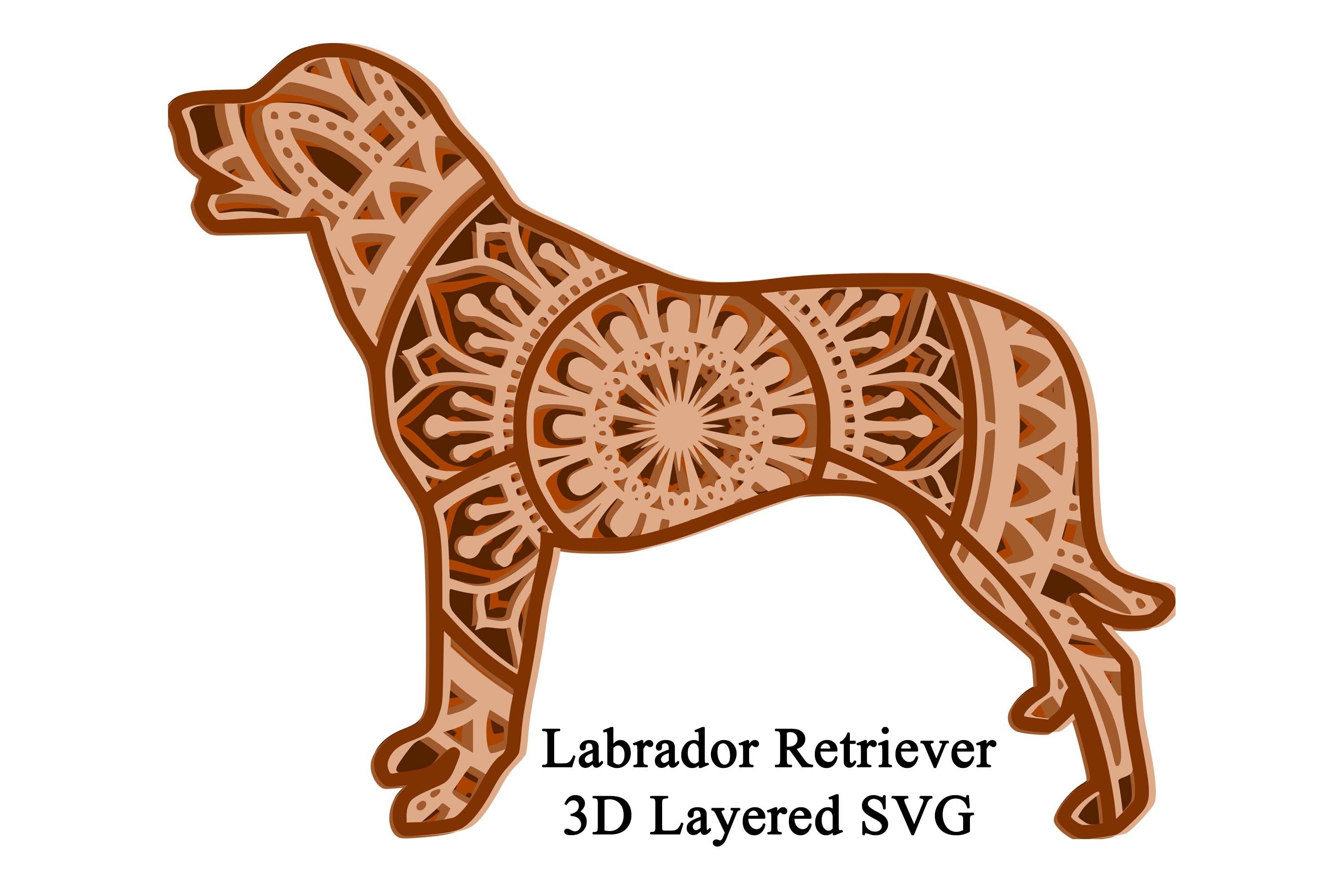 Mandala Dog SVG Bundle - 3D Layered Mandalas (809598) | Cut Files