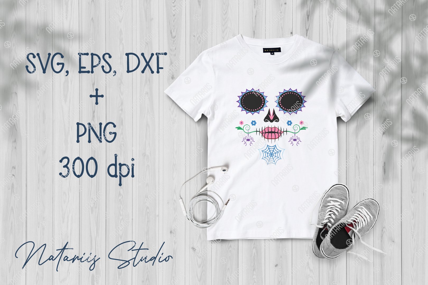 Download Svg Bundle 3 Elegant Sugar Skulls Designs For Face Mask 850010 Sublimation Design Bundles