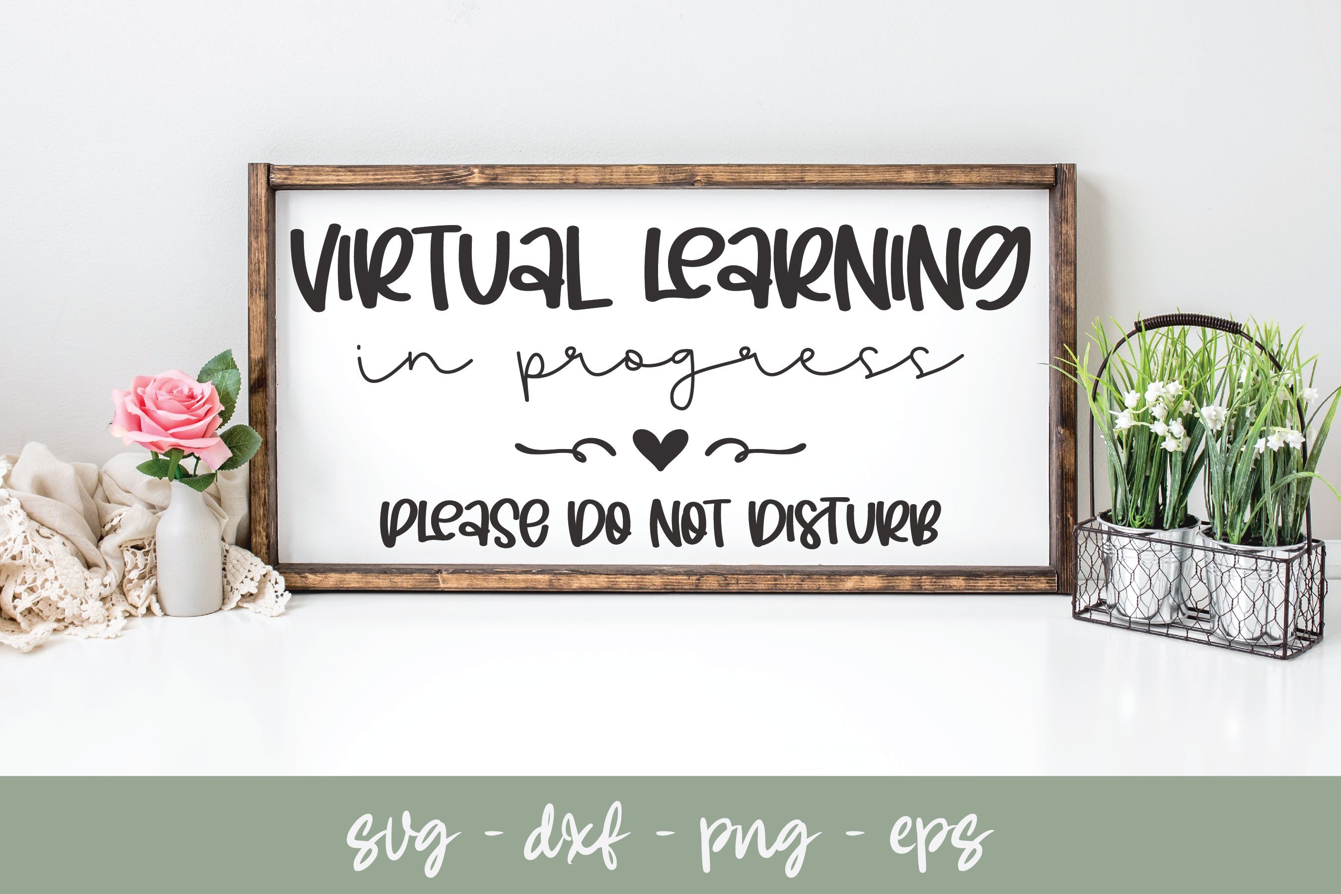Virtual Learning In Progress SVG Cut File