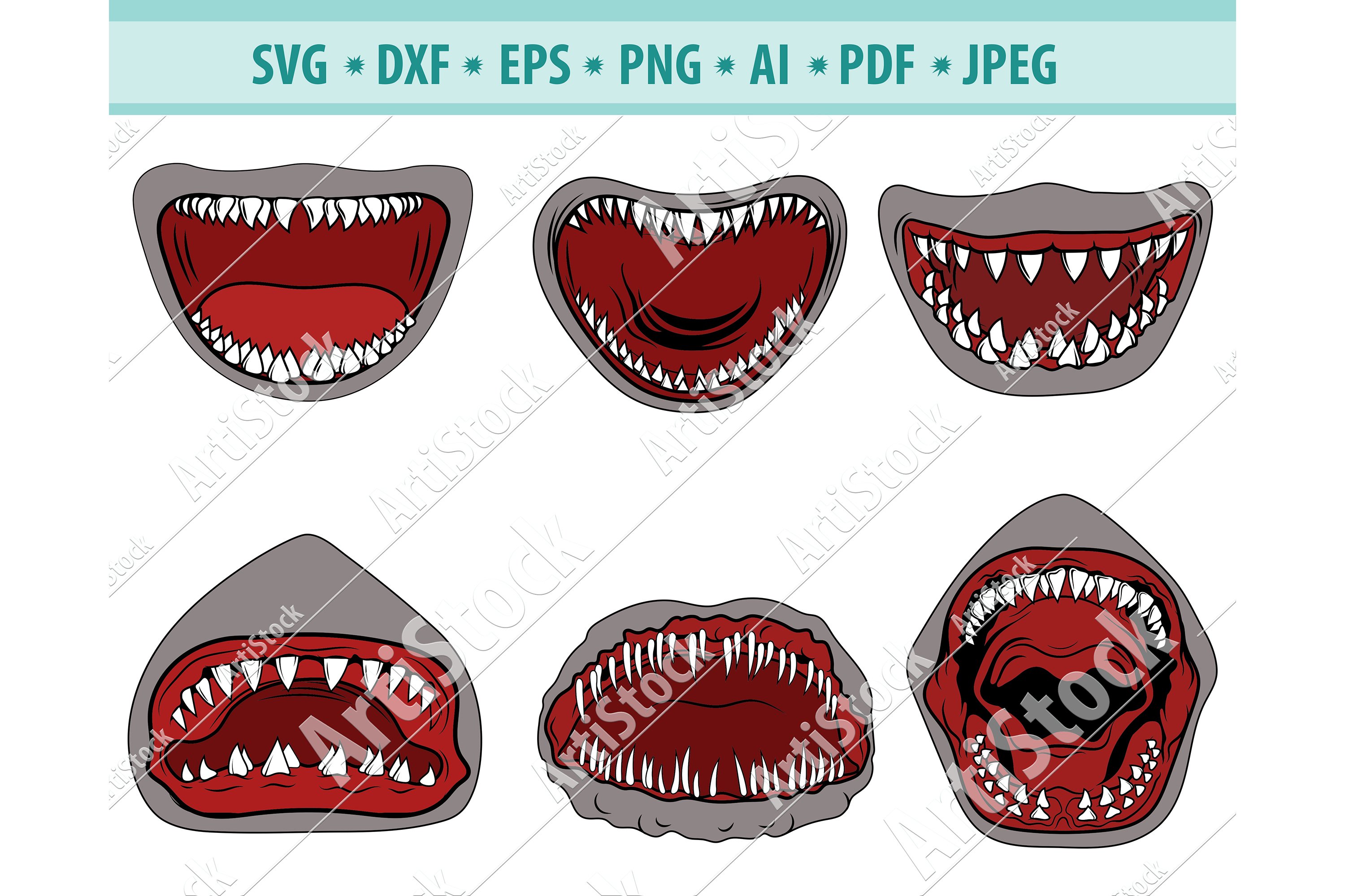 Shark Teeth SVG