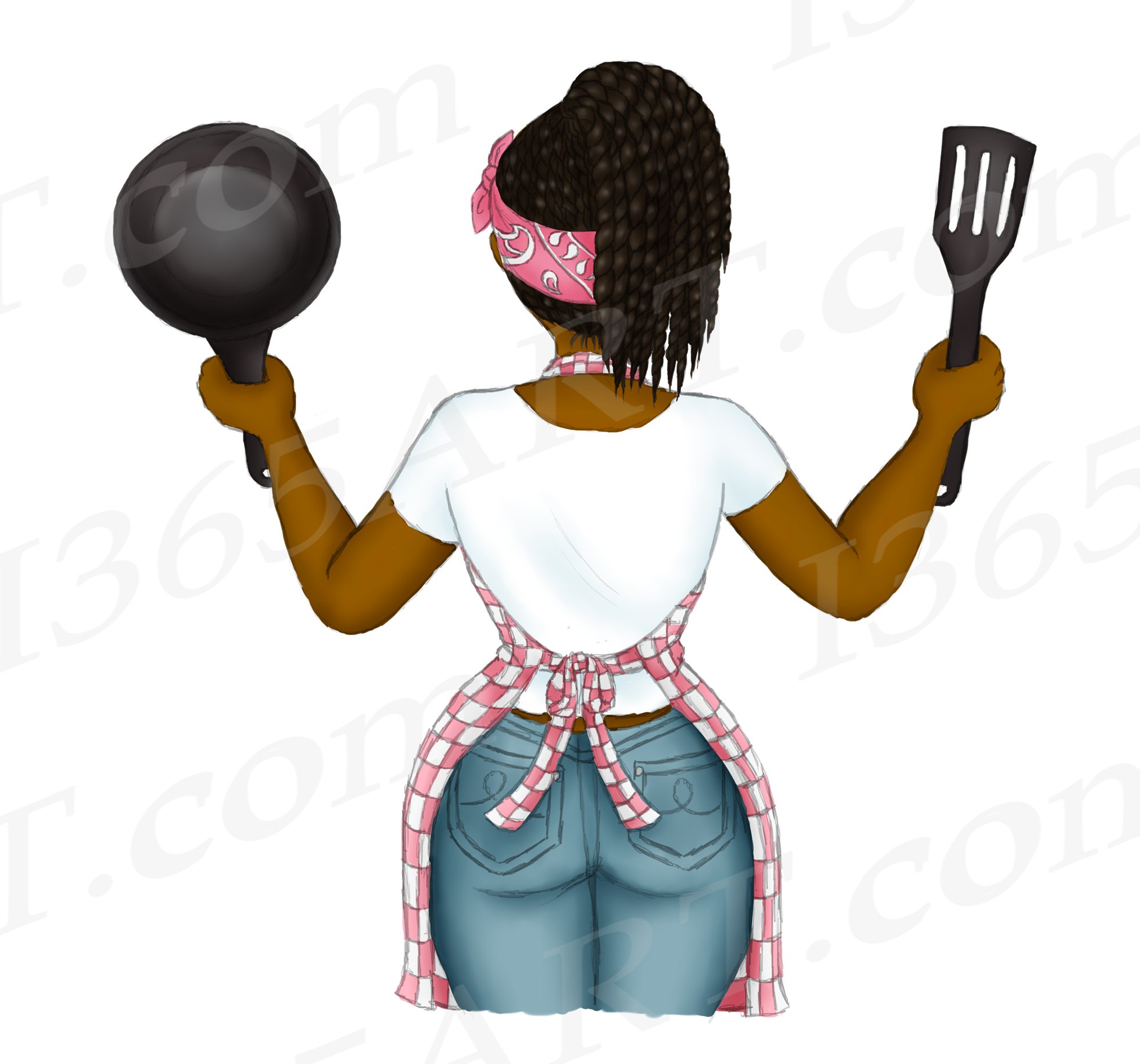 Cooking Girls Black Women Clipart Baking Natural Hair Girls (514647