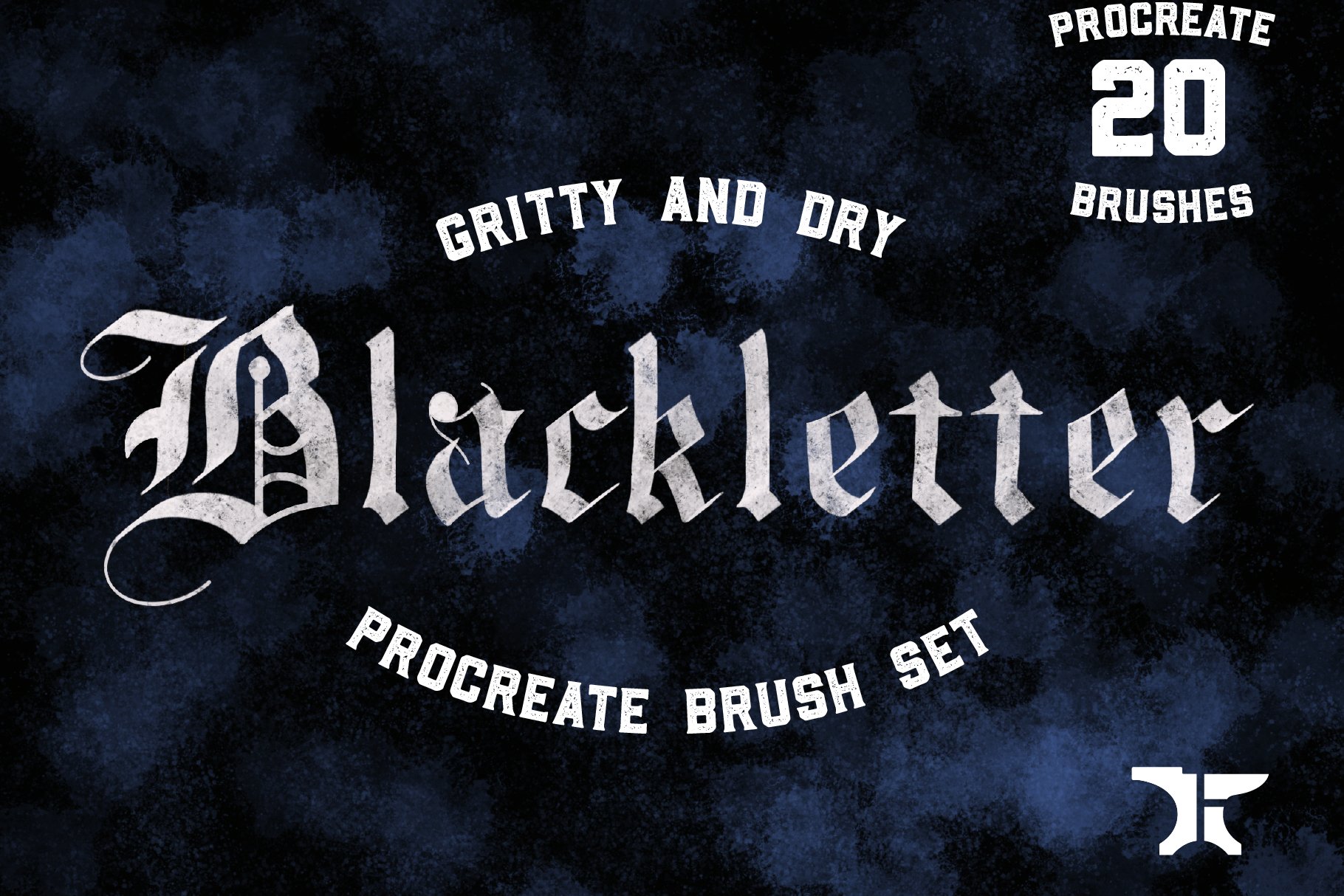 Gothic Blackletter Procreate Lettering Brush Set (537083) Procreate