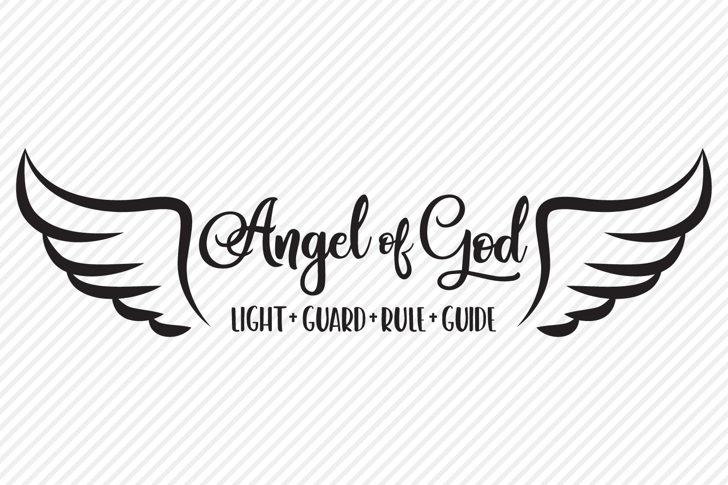 Angel of God SVG, Cut File, Angel Wings Shirt Design, Cross (367072