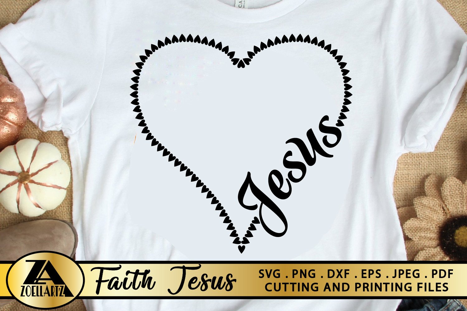 Download Jesus Svg Png Eps Dxf Floral Heart Svg Monogram Svg Cut File 915373 Cut Files Design Bundles