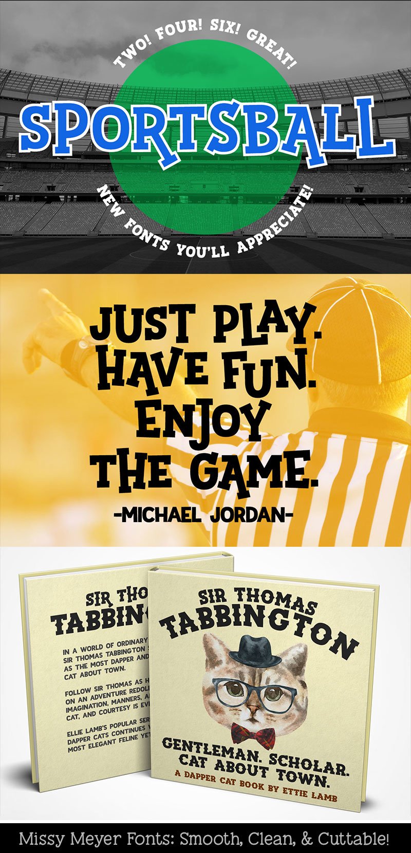 Sportsball fun font with alternates! (35029) Duo and Trios Font