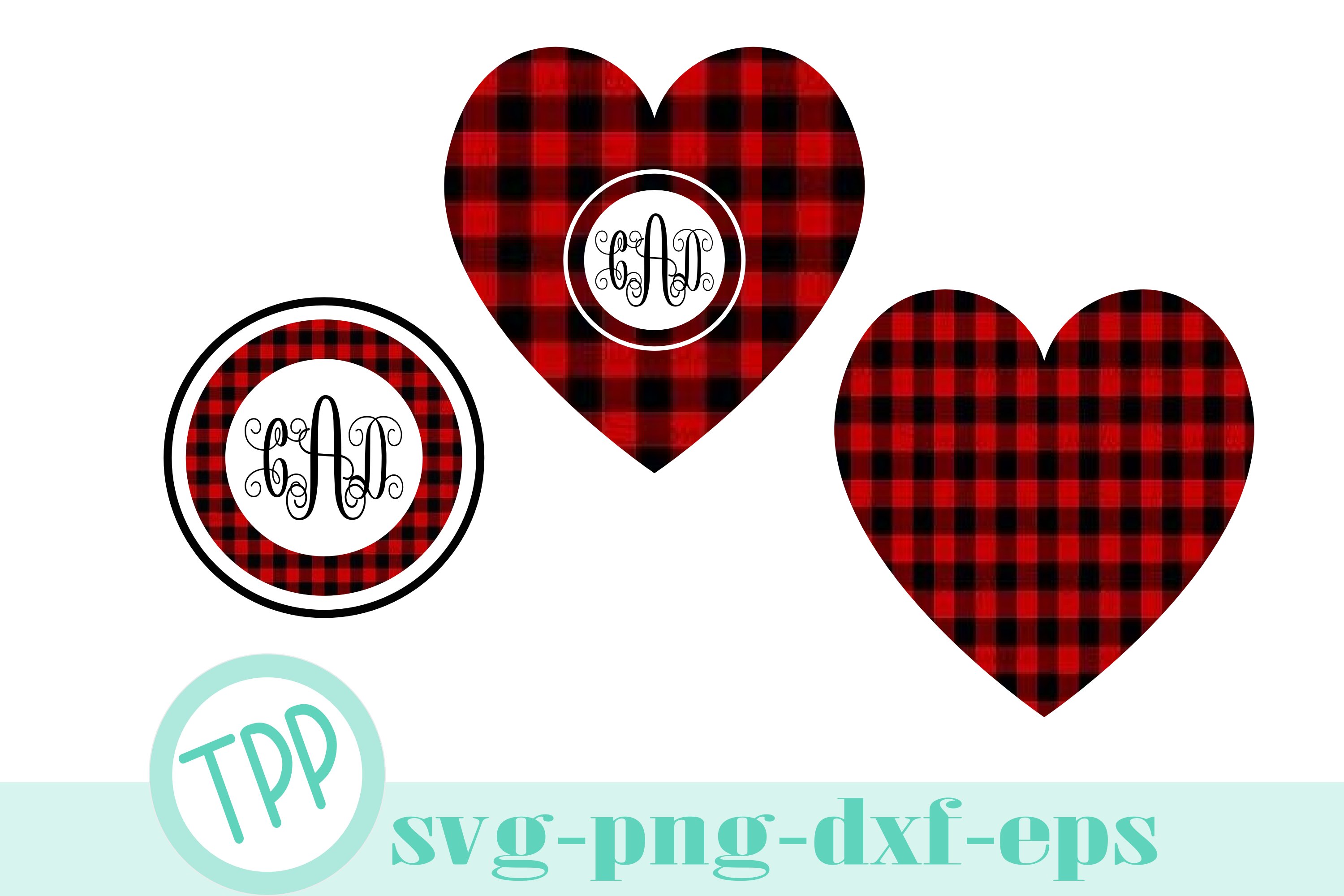 Download Buffalo Plaid Monogram Svg Holiday Cut File Bundle 386201 Svgs Design Bundles