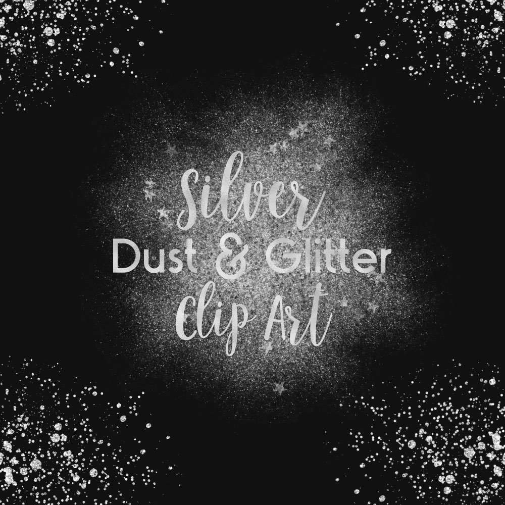 Silver Dust & Glitter Clip Art (74764) Illustrations Design Bundles