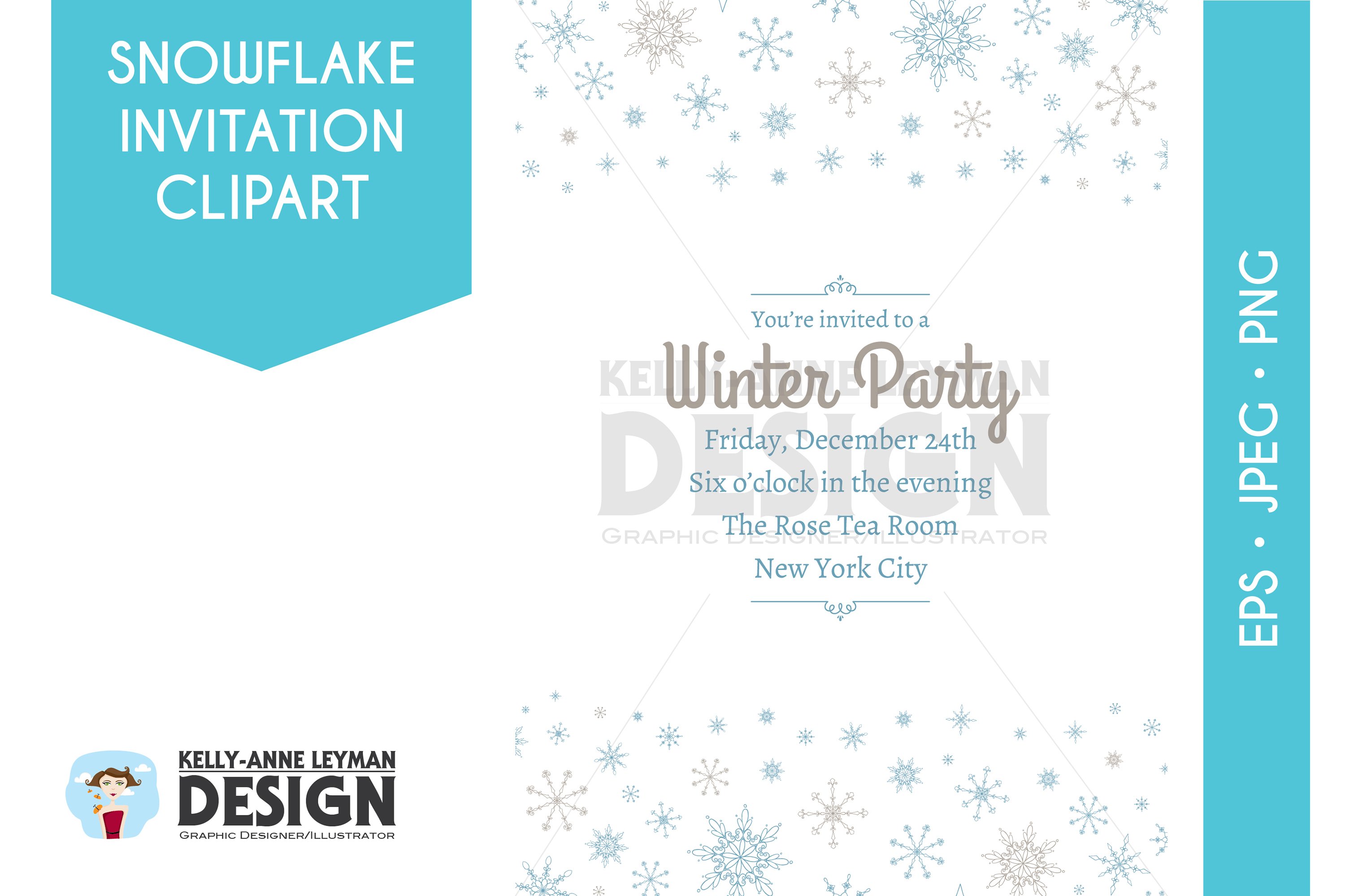 Printable Holiday Invitation, Printable Winter (131575)