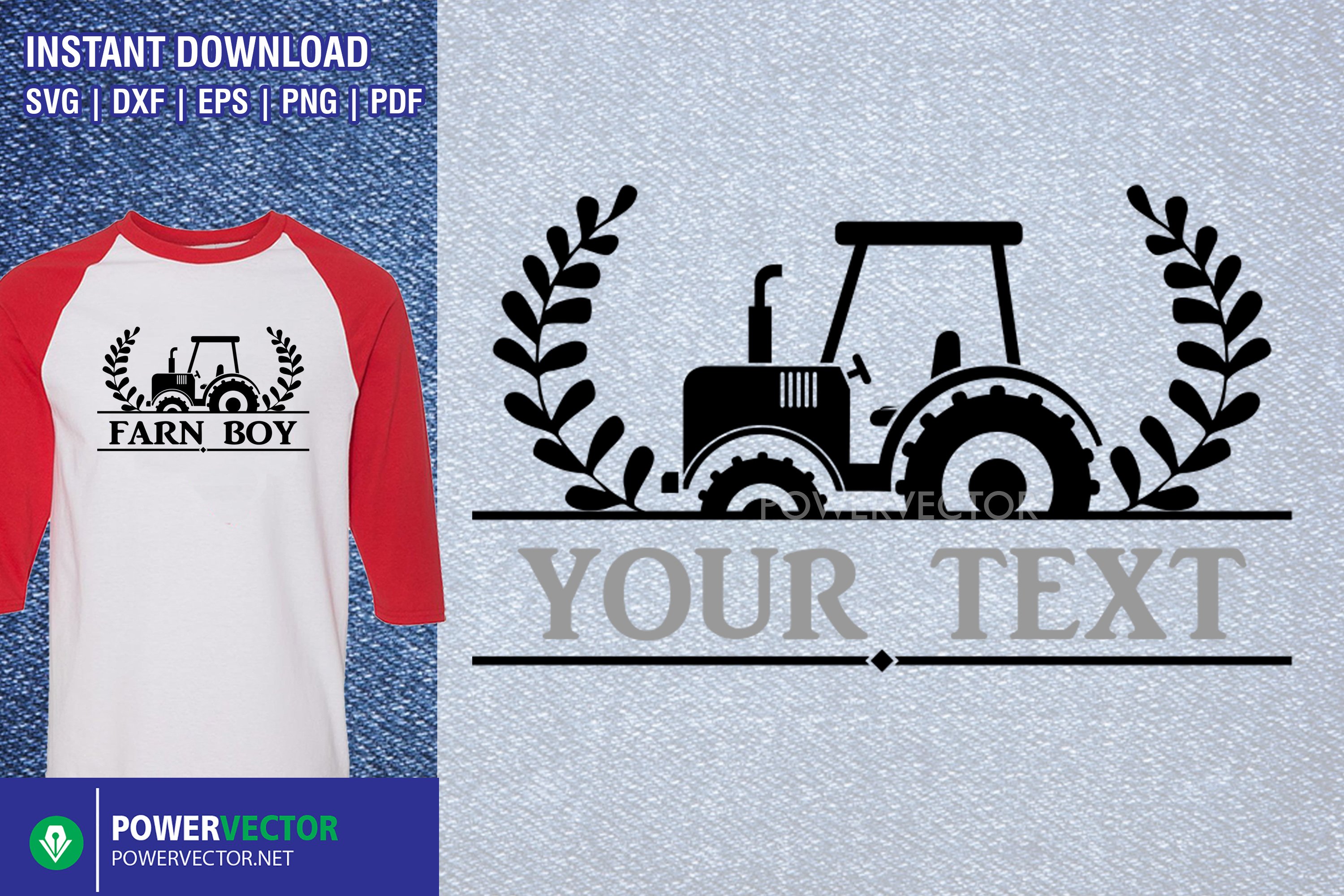 Tractor Monogram Svg, Tractor Clipart, Farm Logo Vector