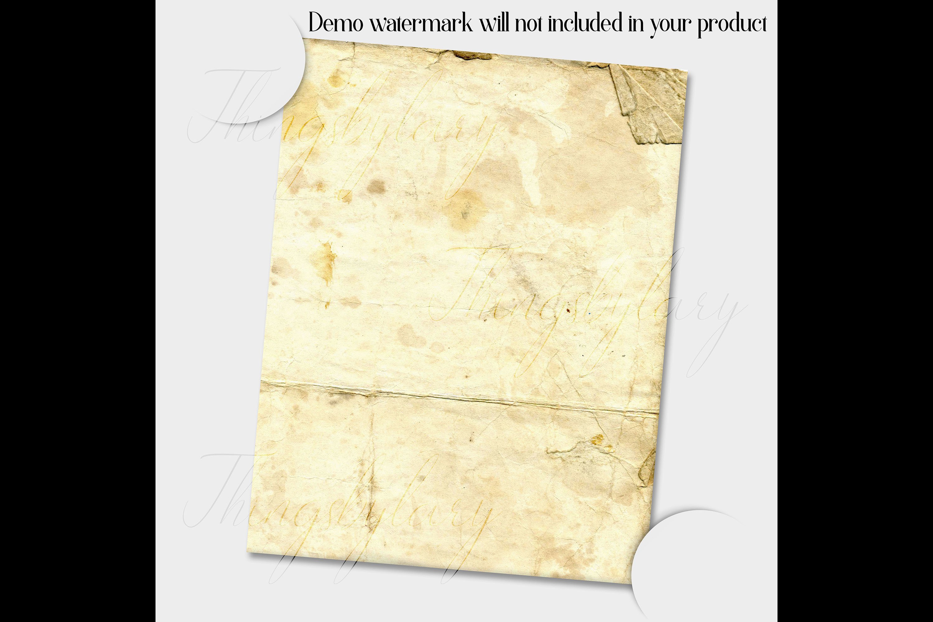 30 Folded Crumpled Antique Vintage Old Papers 8.5x11 Vol.2 (564268