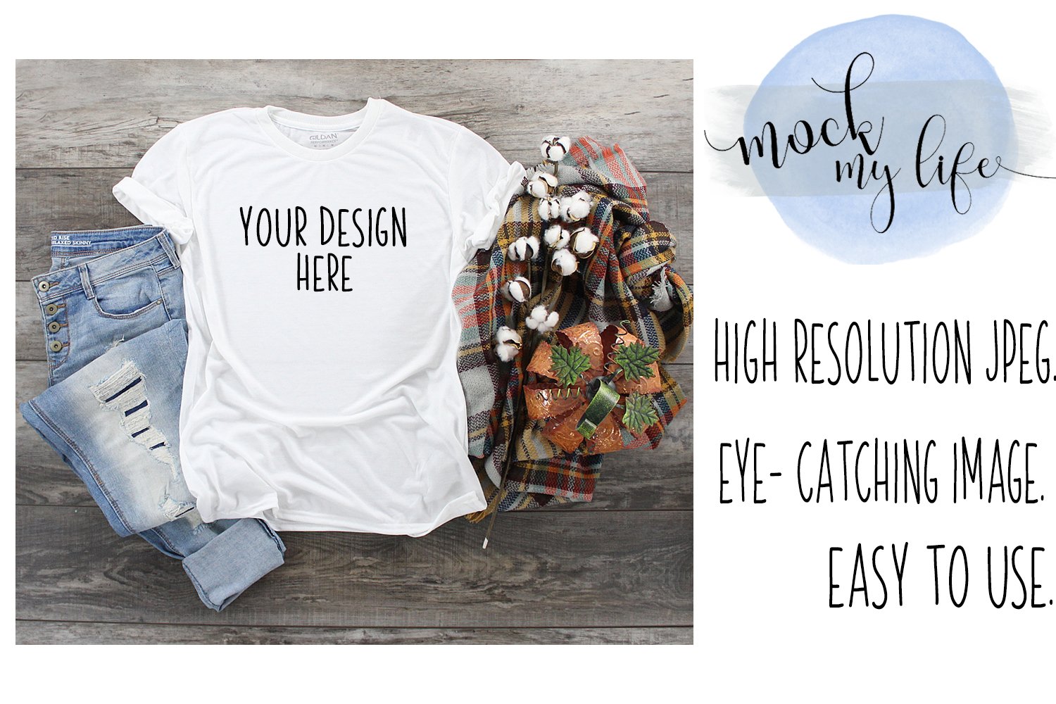 White Gildan Mockup / Shirt Mock up (197419) Mockups