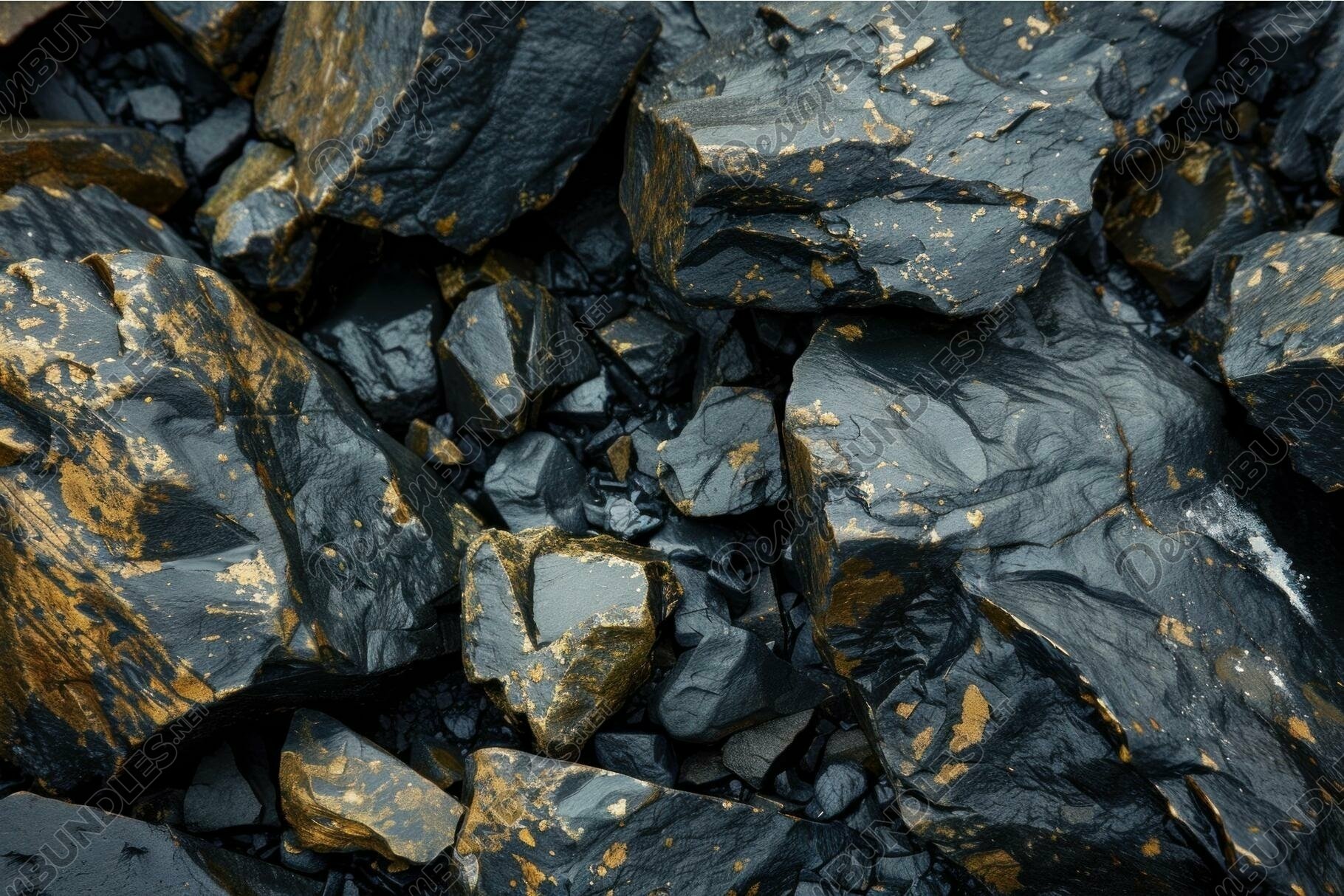 gold-in-a-black-rock