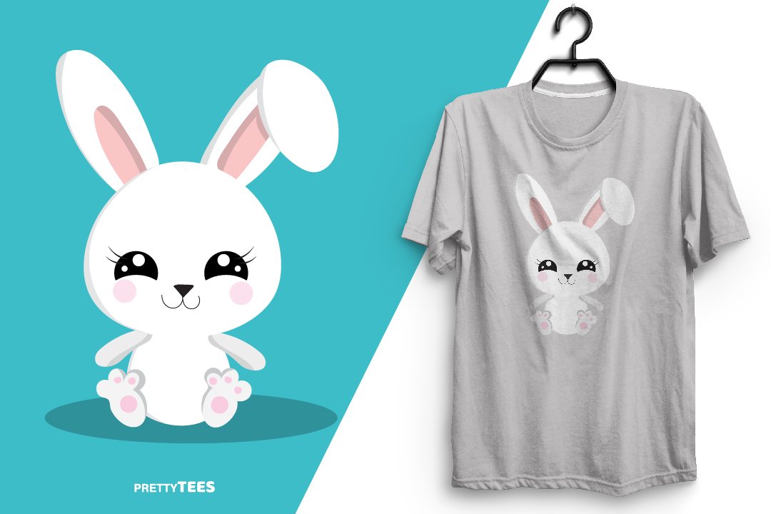 Cute Bunny T-Shirt Design | Cute Bunny Sublimation (1038774)