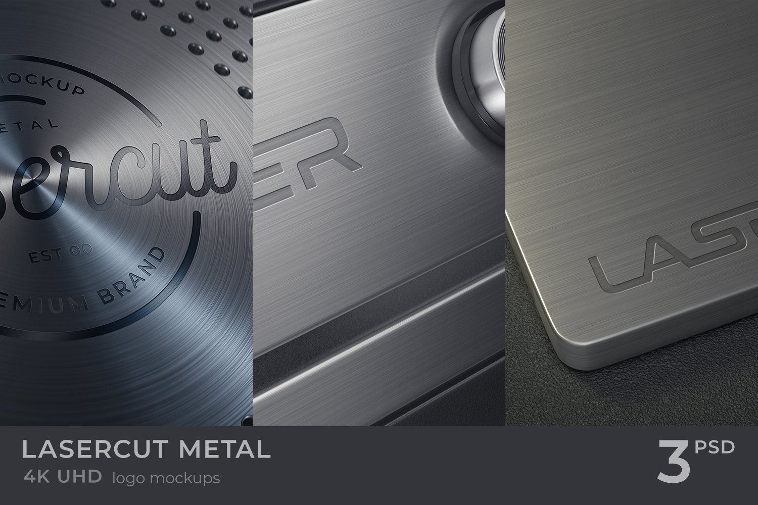 Download Lasercut Metal Logo Mockups 1035149 Branding Design Bundles