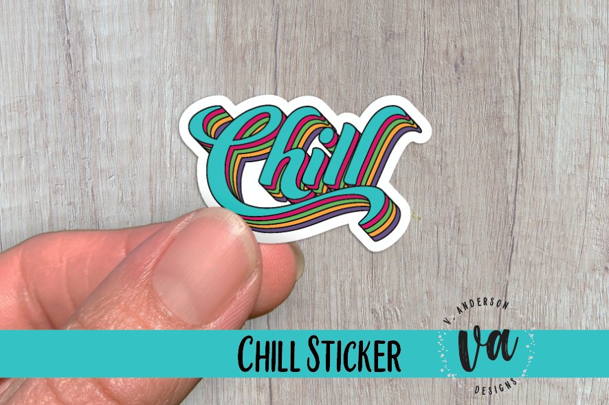 Chill Sticker PNGs (898645) Stickers Design Bundles