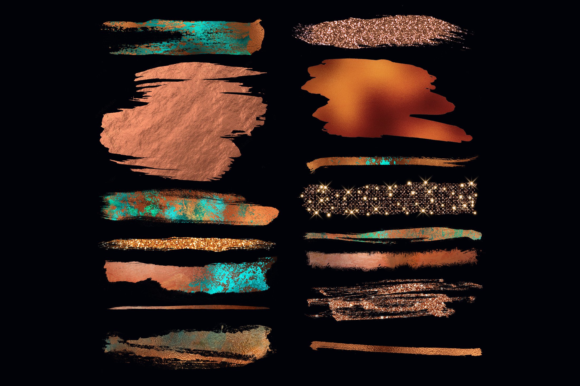 Rusty Copper Brush Strokes (877713) Decorations Design Bundles