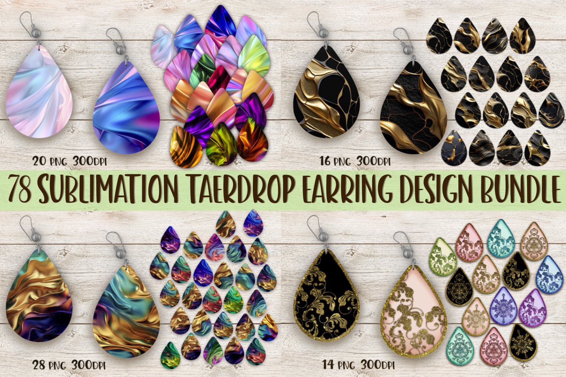 【限定品】【未開封】Tear Drop 2021 Amazing series Custom Leather Teardrop Earrings - Print on Demand