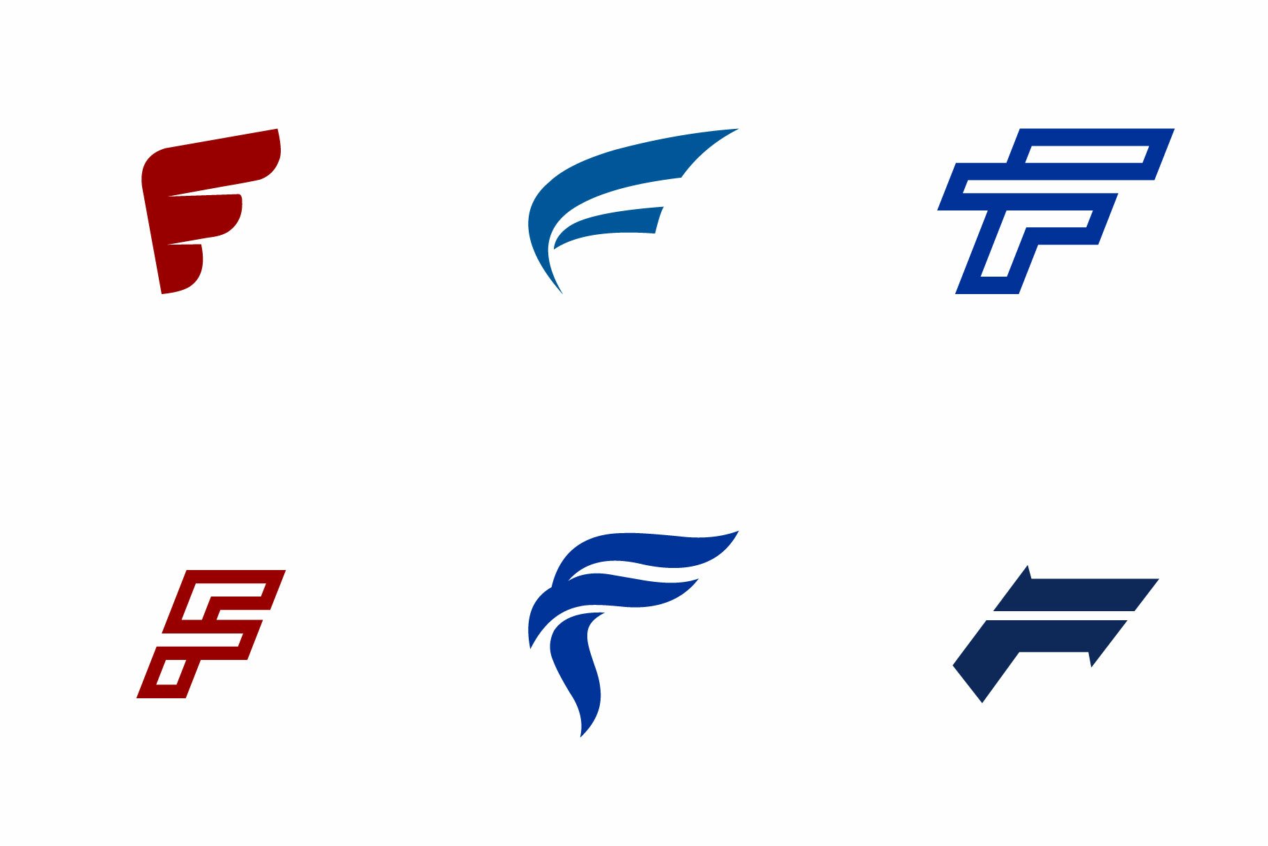 SET OF initial letter F logo vector design (2125735), image size:1820x1214