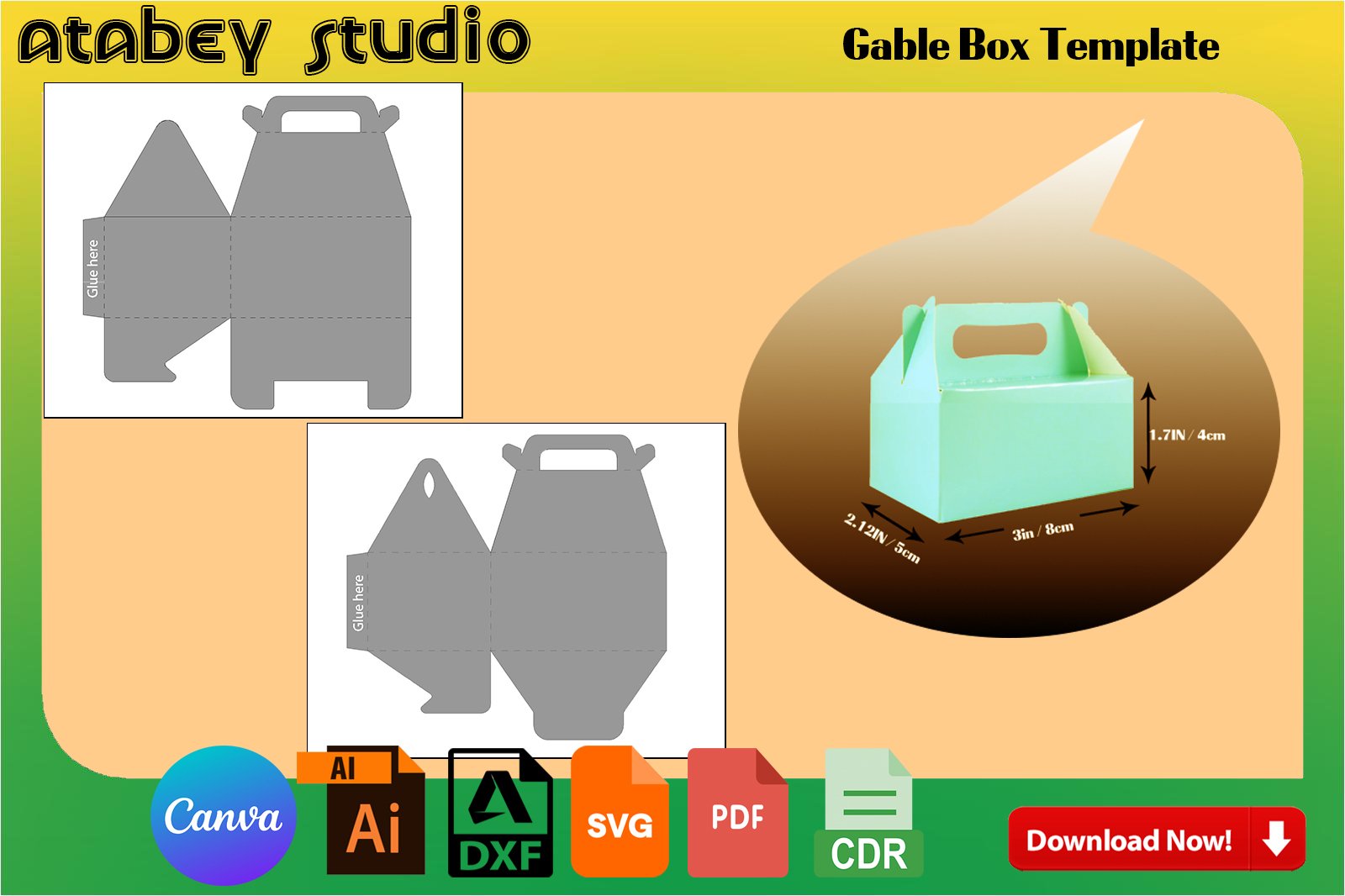 gable-box-template-slumber-party-box-with-handle-2650697 for Free Printable Gable Box Template Gable Box Template / Slumber Party Box with Handle (2650697) for Free Printable Gable Box Template