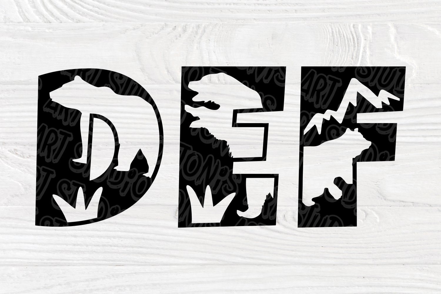 Bear Alphabet Clipart, Monogram Letters Svg, Bear Font Svg (558254 ...