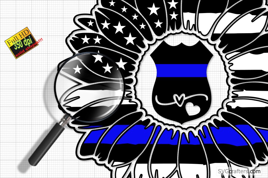 Police Sunflower flag SVG, Police SVG, Back the blue svg (1146421