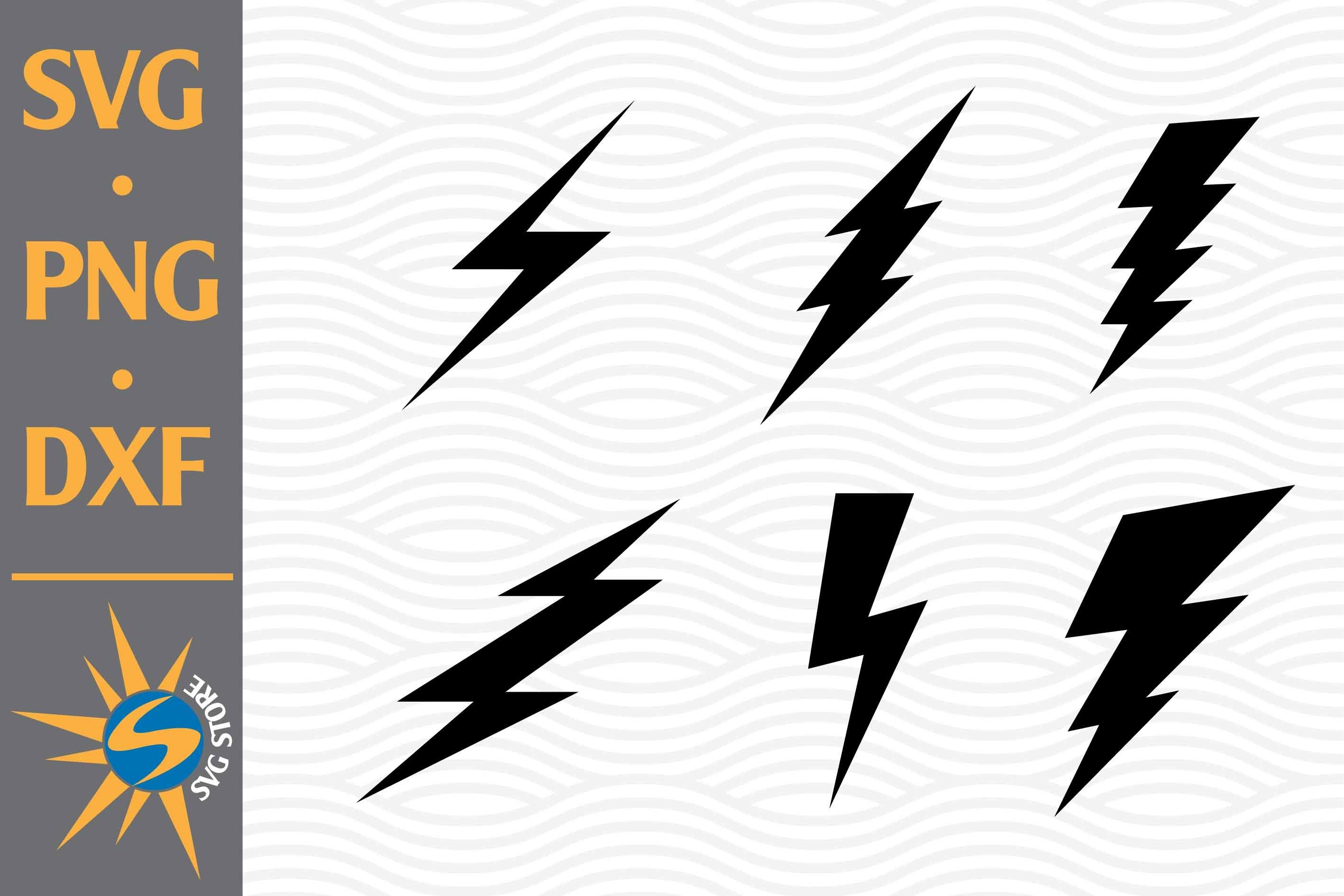 Lighting Bolt SVG, PNG, DXF Digital Files Include (687931) | Cut Files | Design Bundles