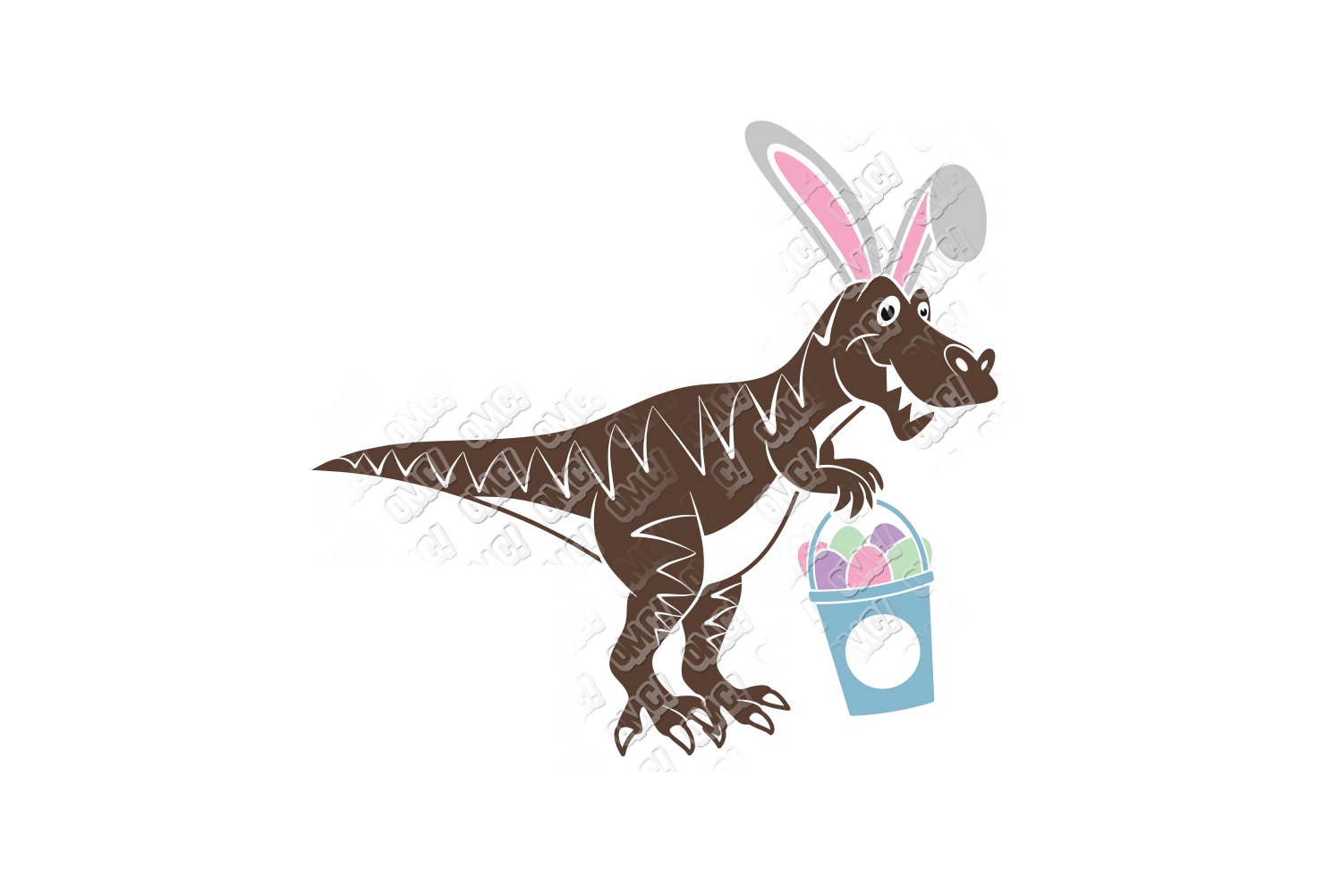 Download Dinosaur Easter SVG Basket in SVG, DXF, PNG, EPS, JPEG (234781) | Cut Files | Design Bundles
