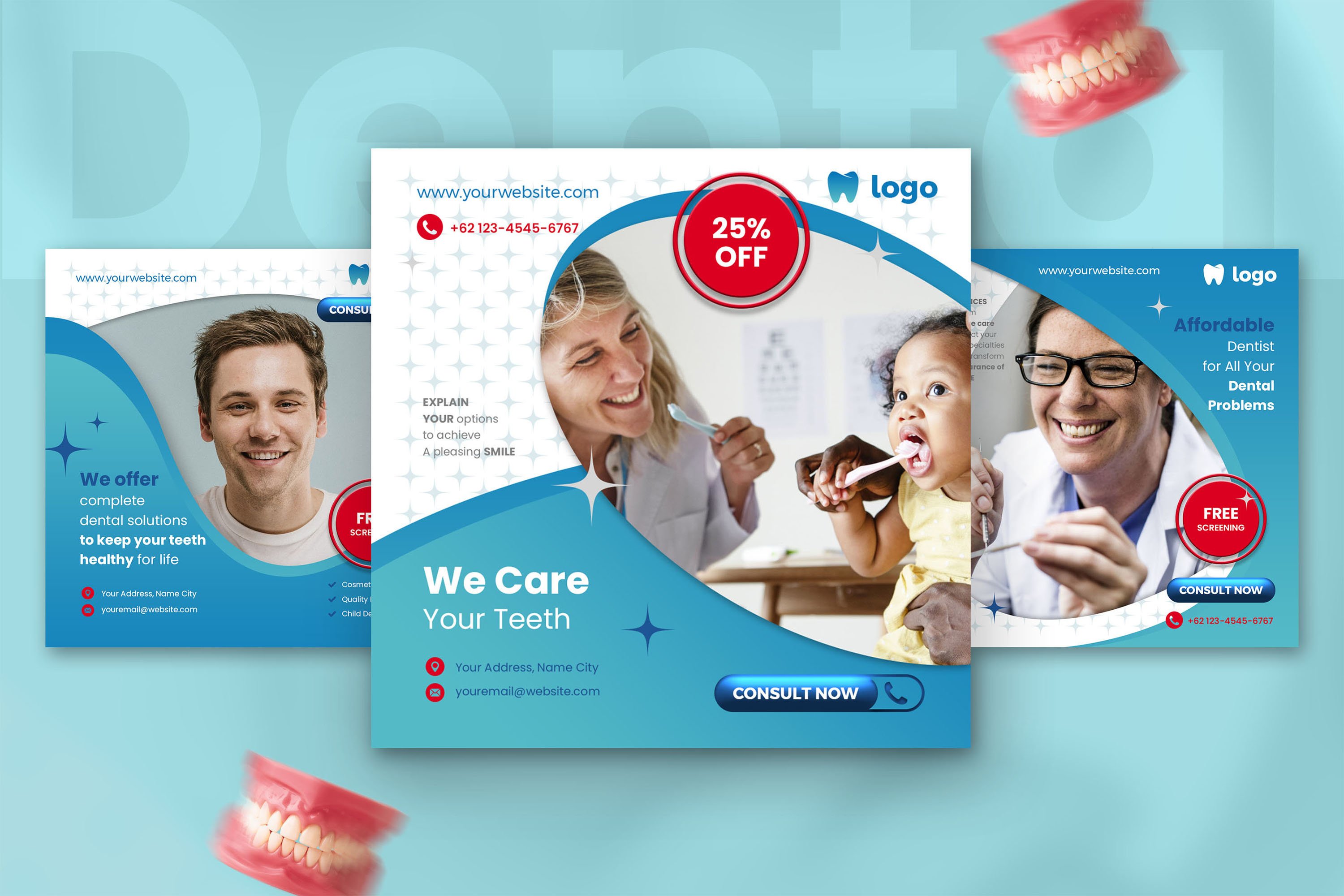 Dental Social Media Post template (489018) Instagram Design Bundles