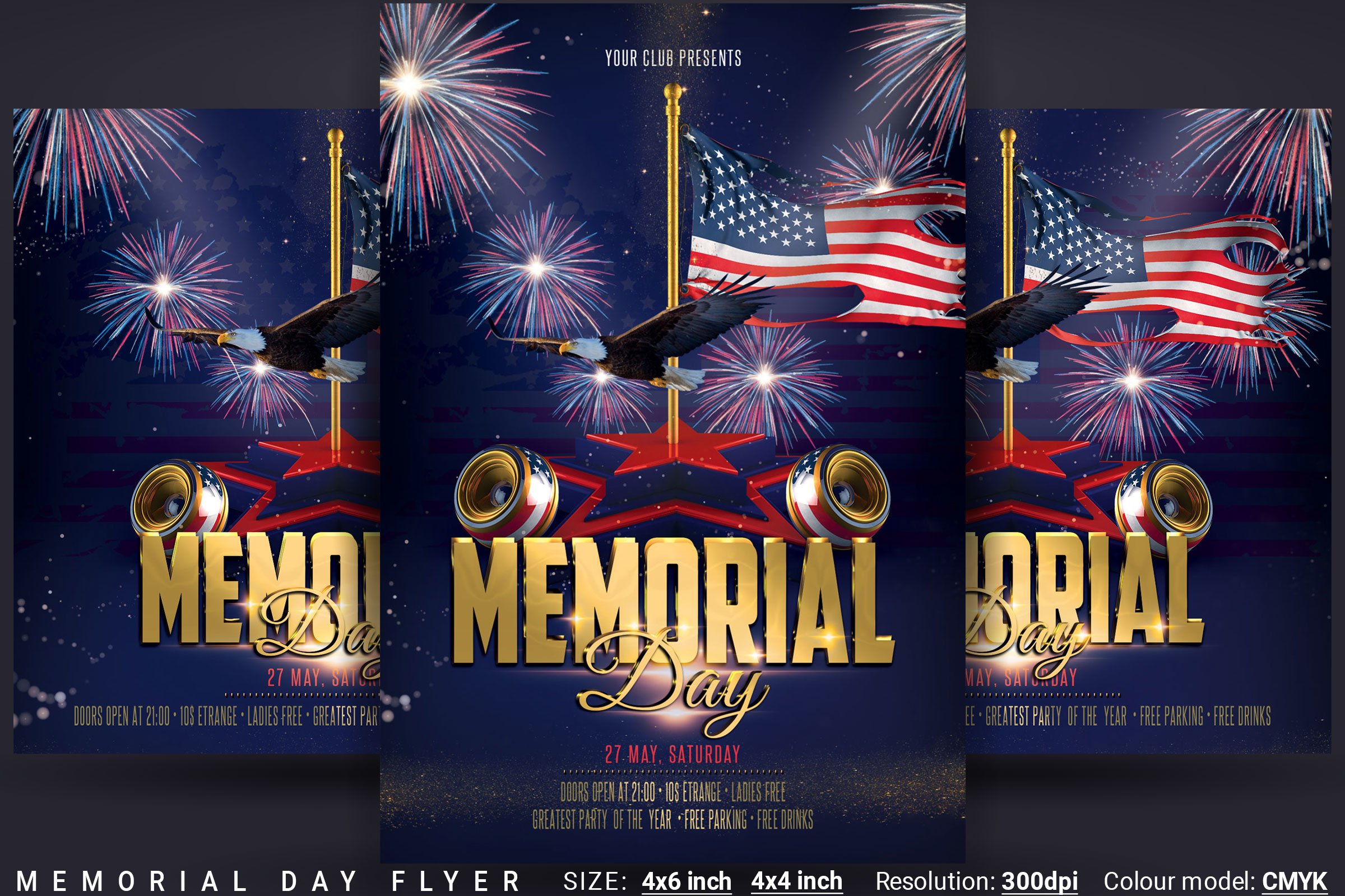 Memorial Day Flyer (258157) | Flyers | Design Bundles