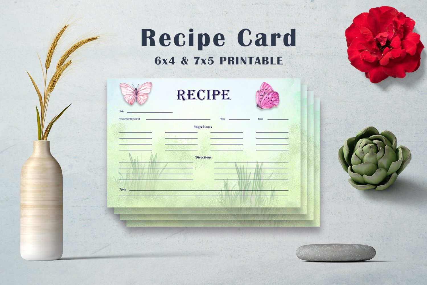 butterfly-recipe-card-template