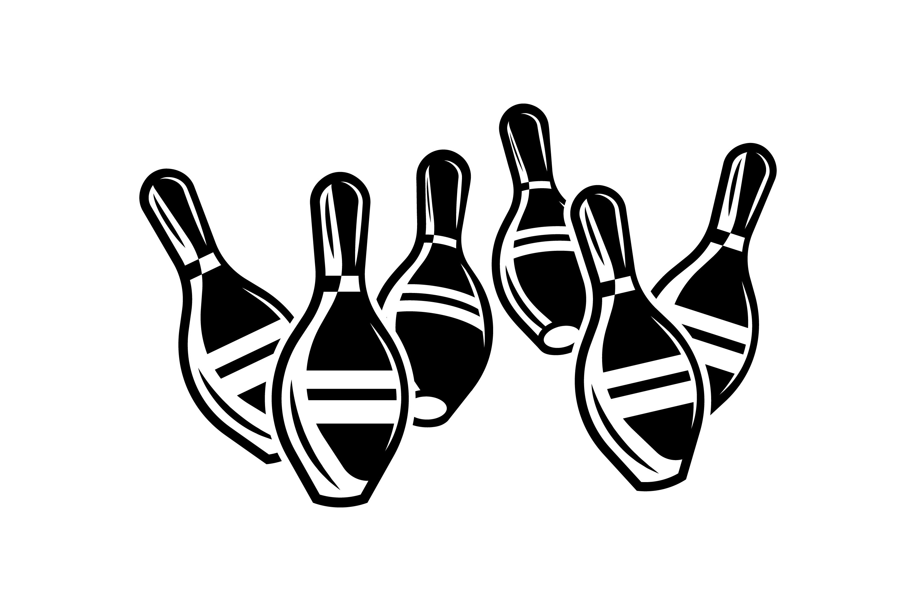 Bowling Pin Silhouettes