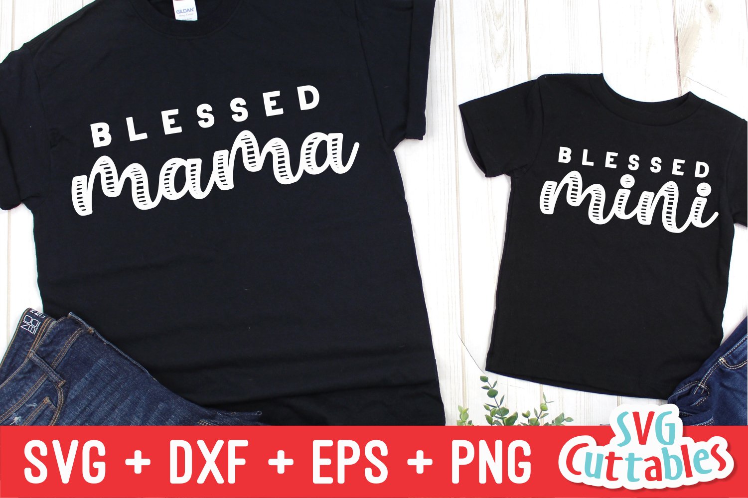 Download Mommy And Me Svg Blessed Mama Blessed Mini Shirt Design 1258089 Cut Files Design Bundles