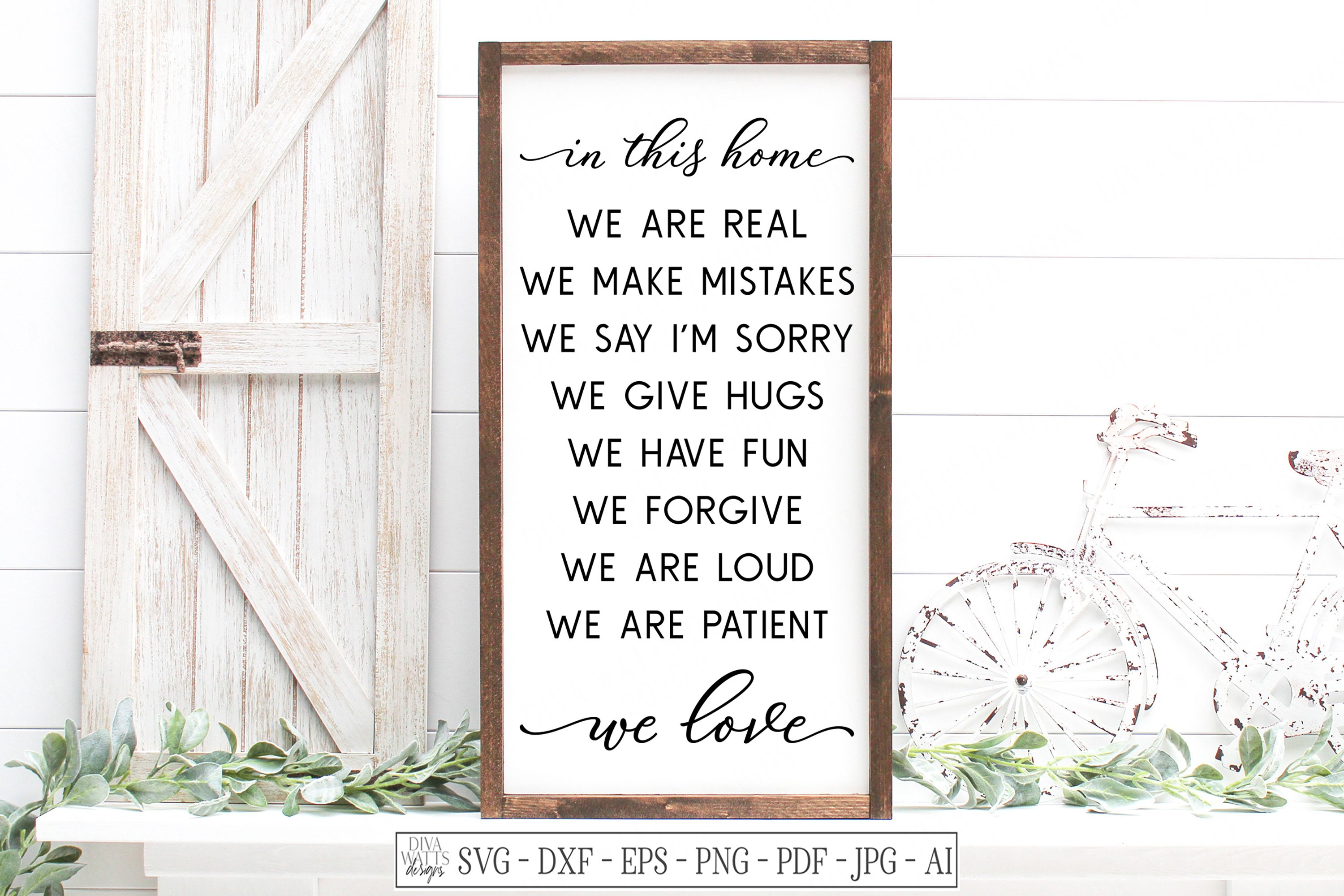 In This Home We Love - Family Cutting File - SVG DXF EPS (580378) | Cut