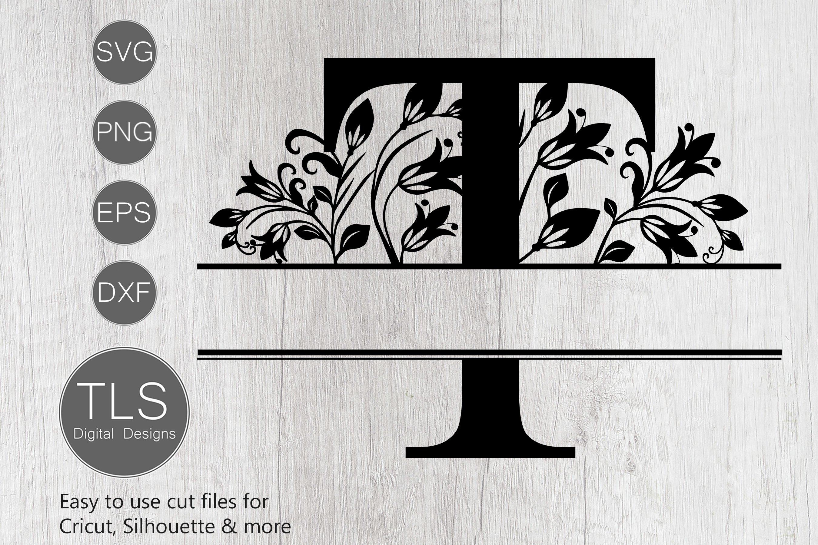 Split Monogram Letter T SVG Letter T Monogram SVG 415189 Cut Files 