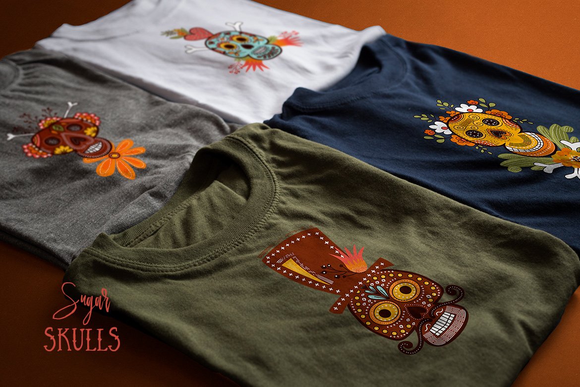 Sugar Skulls (39163) Illustrations Design Bundles