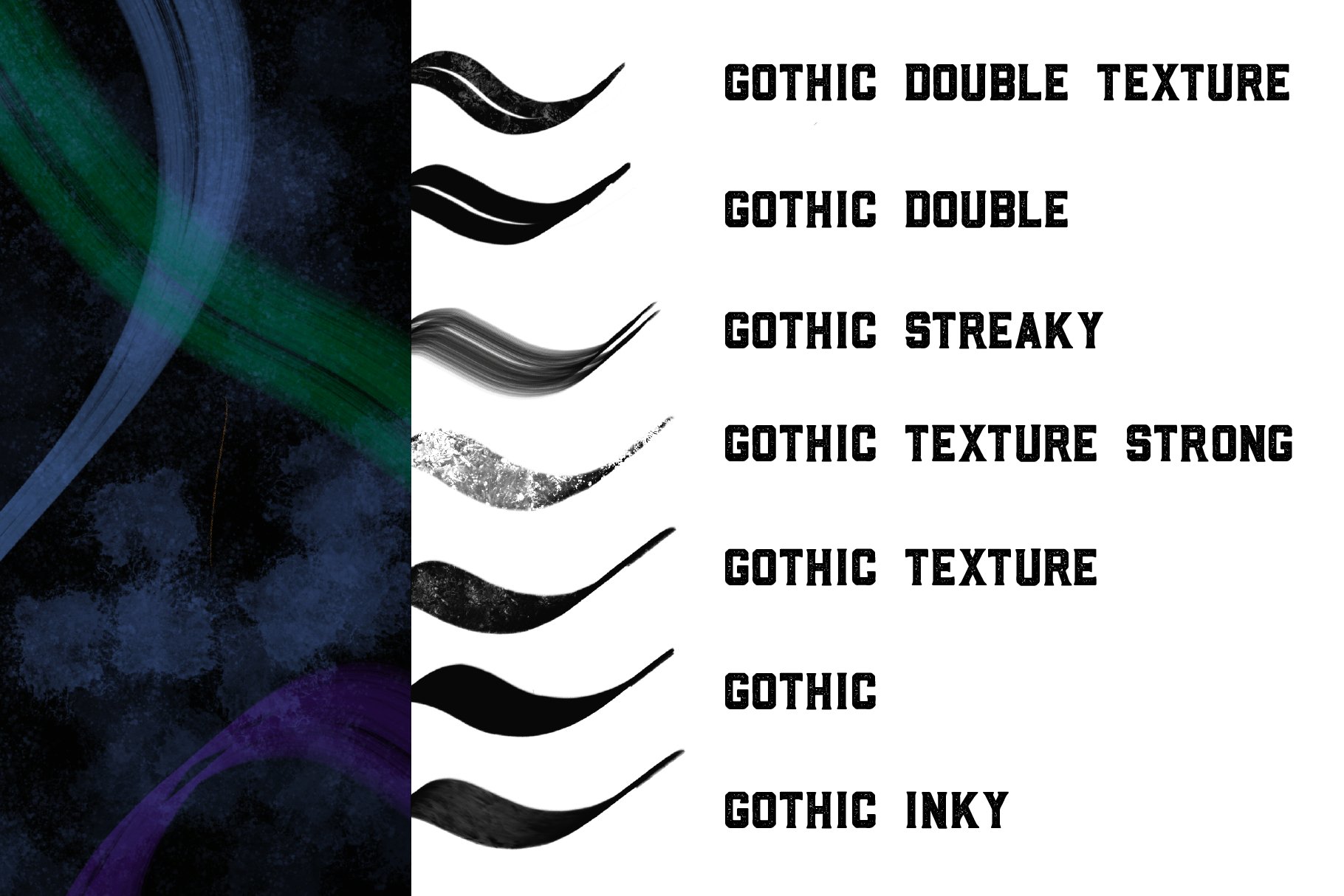 Gothic Blackletter Procreate Lettering Brush Set (537083) Procreate