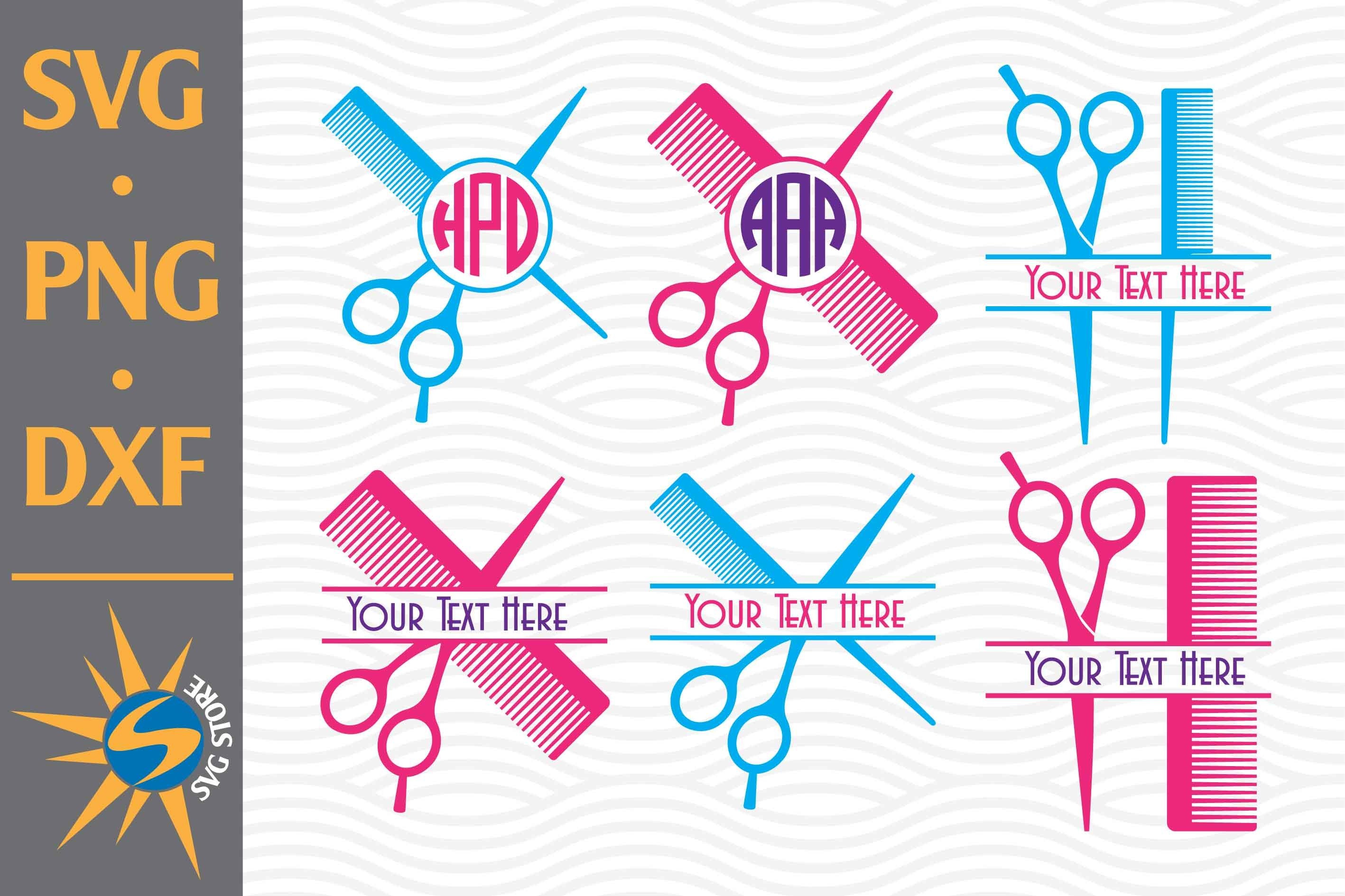 Scissors Comb SVG, PNG, DXF Digital Files Include (687357) Cut Files