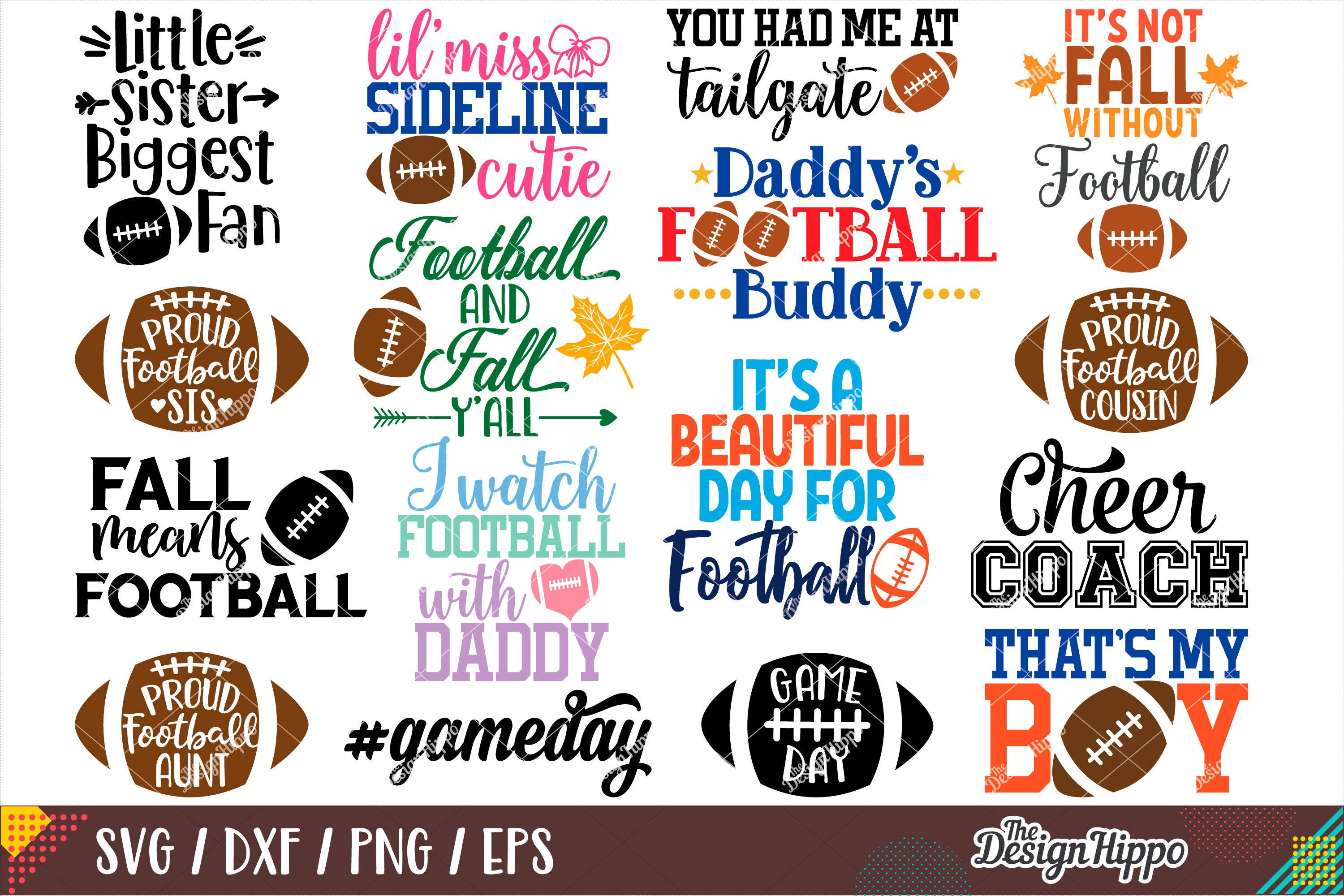 Download Mega Football Bundle of 100 Designs SVG PNG DXF Cut Files ...
