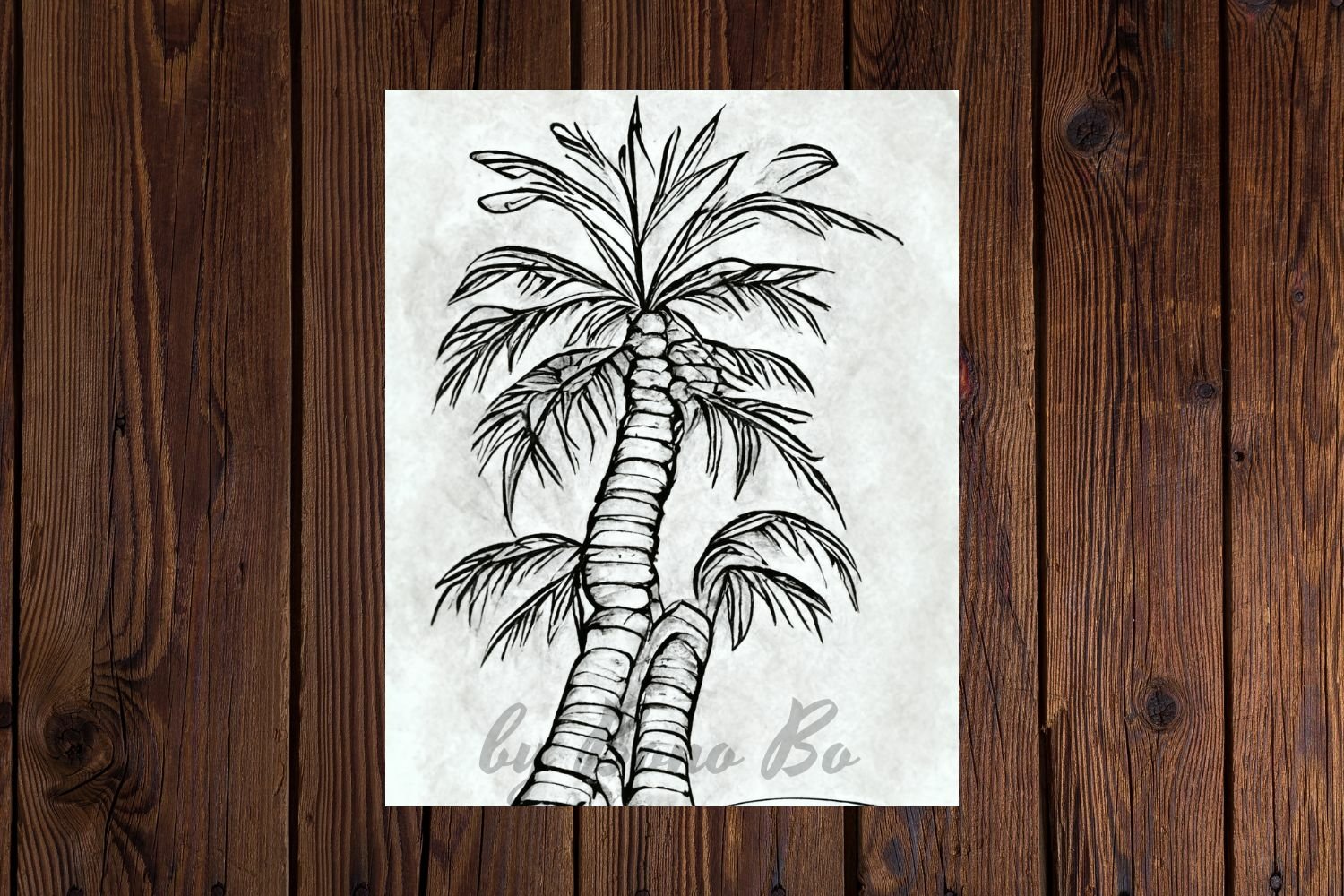 Realistic Palm Tree Drawing