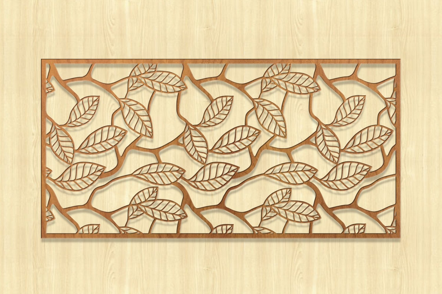 Leaf Decorative panel Wall hanging room divider Stencil (590410) Cut