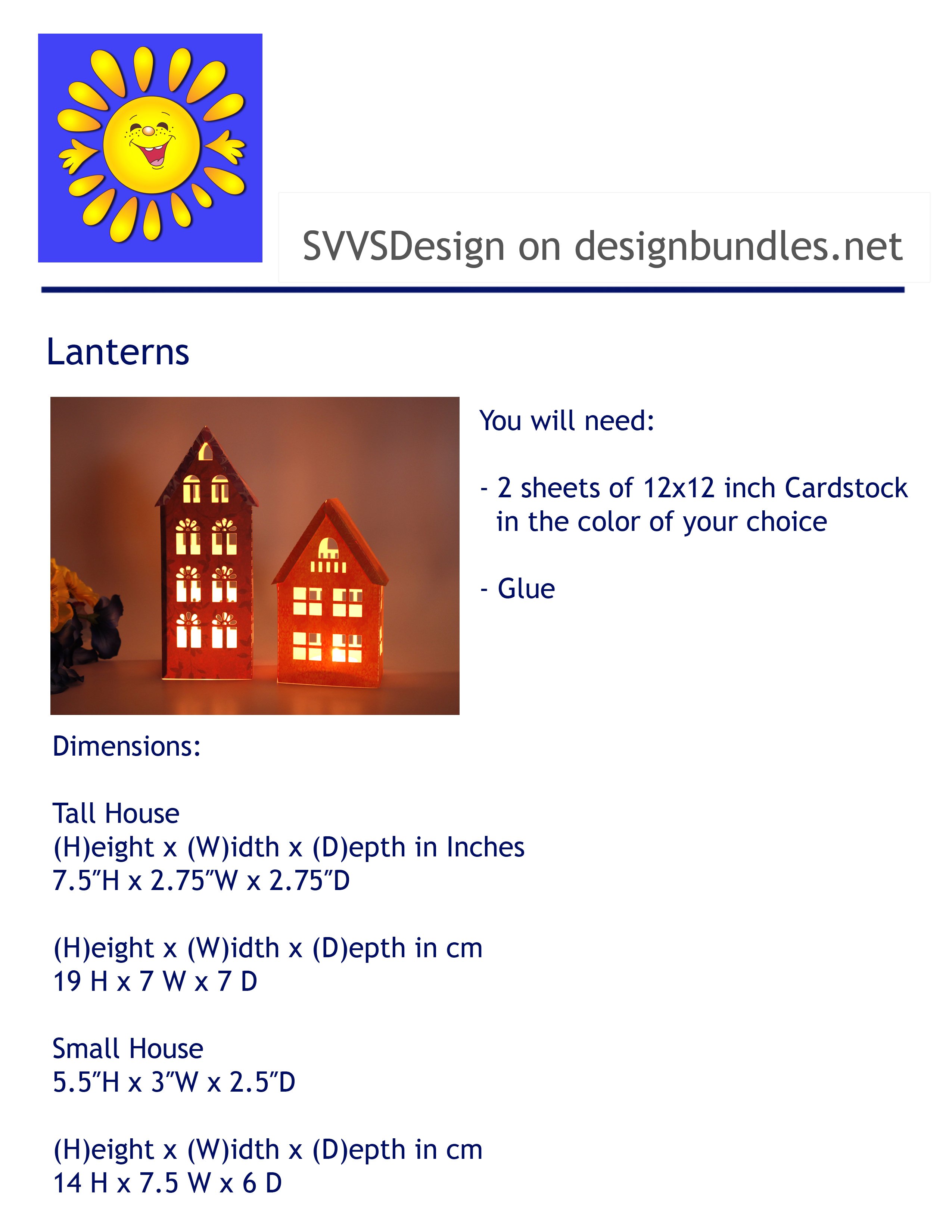 Download Svg Diy 3d Lantern Houses Cutting File Templates For Cricut Silhouette Home Decor Paper Luminary Sv 82520 Paper Cutting Design Bundles PSD Mockup Templates