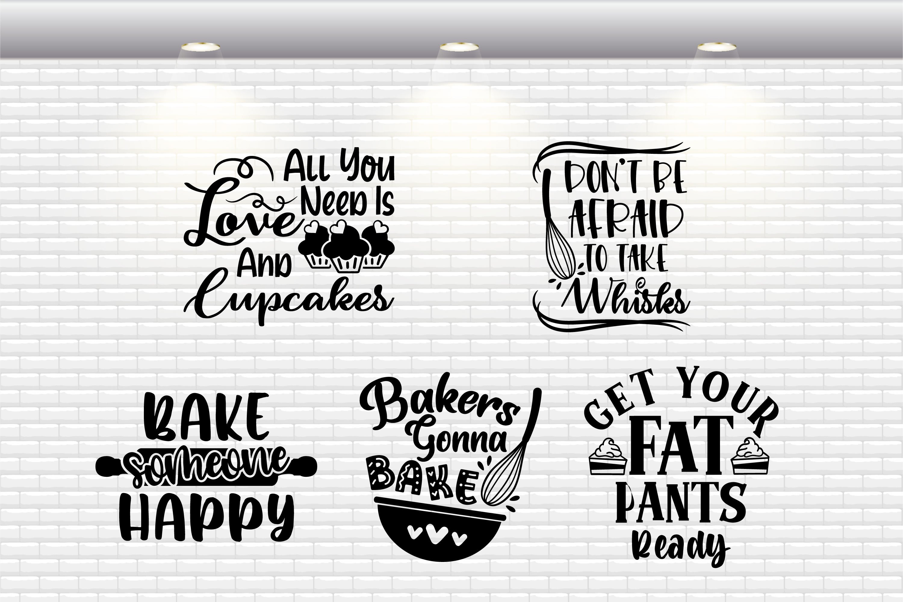 Happy Baking / Kitchen Bundle SVG Cut Files (1007416) | Cut Files