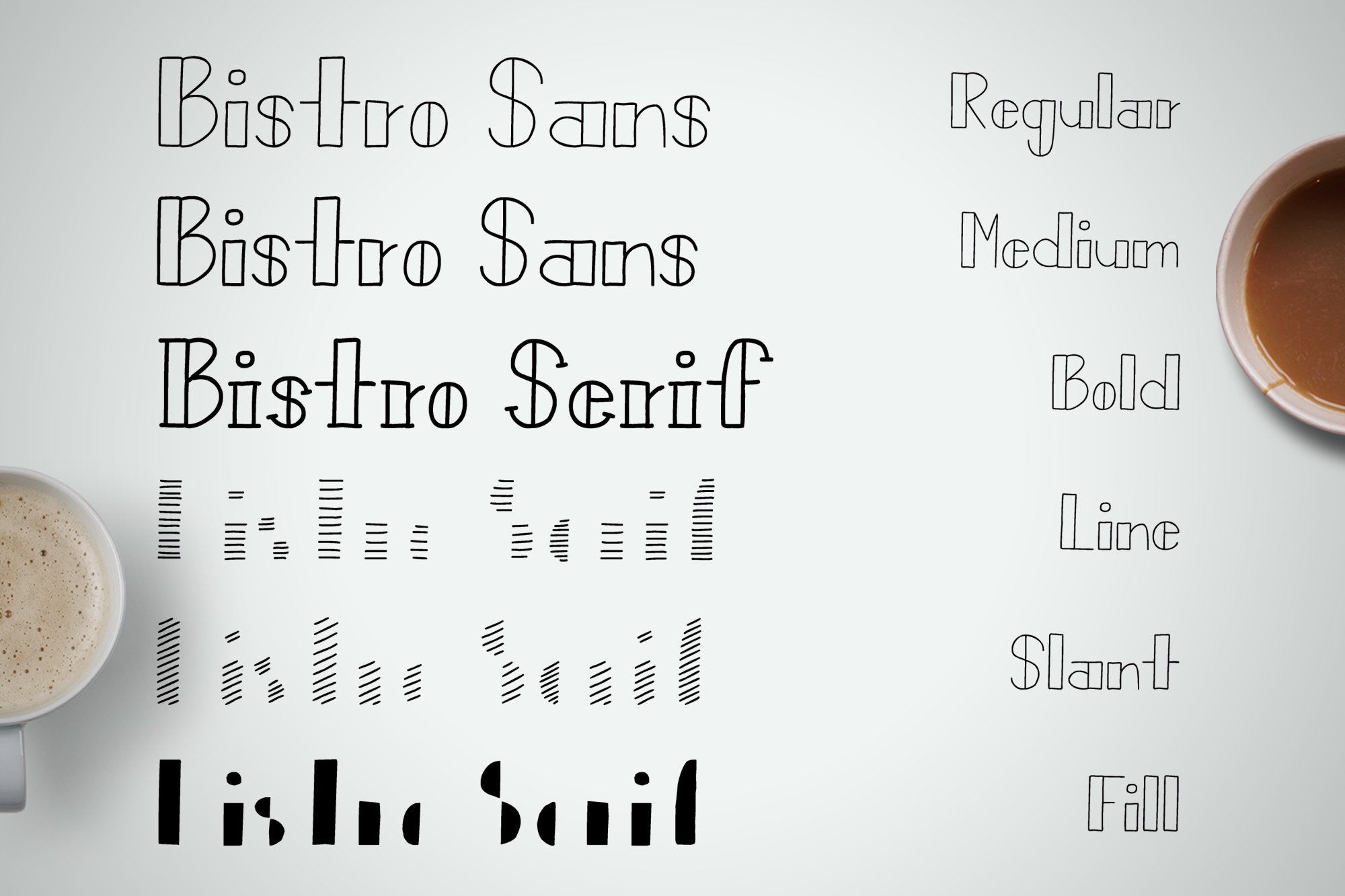 Bistro Font Family (929) Display Font Bundles