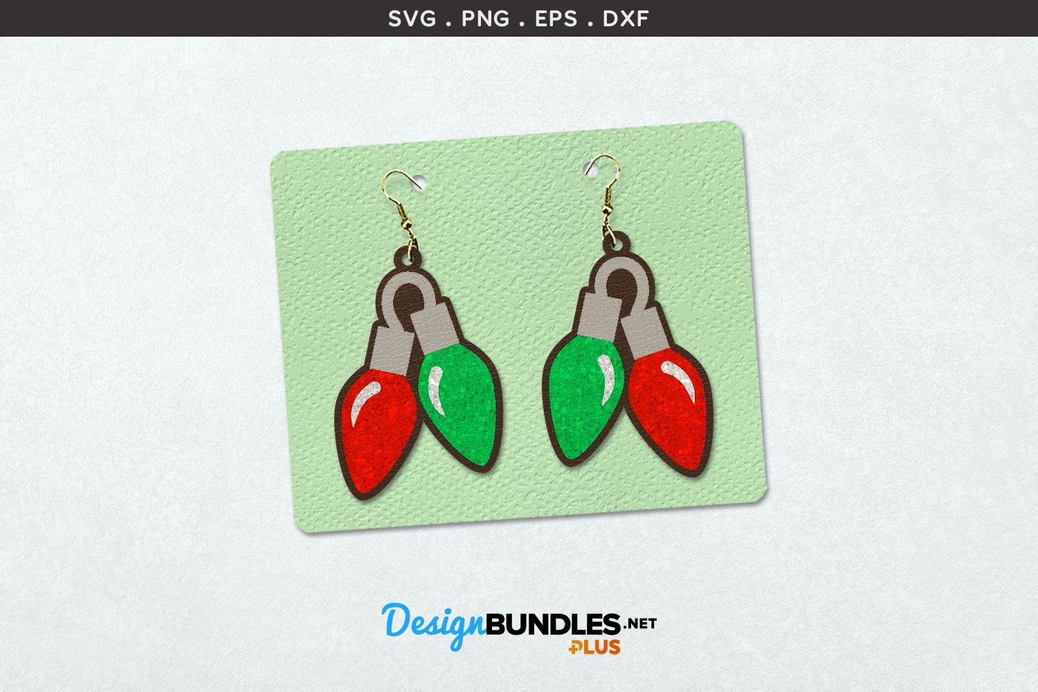 Download Christmas Lights Earrings Template