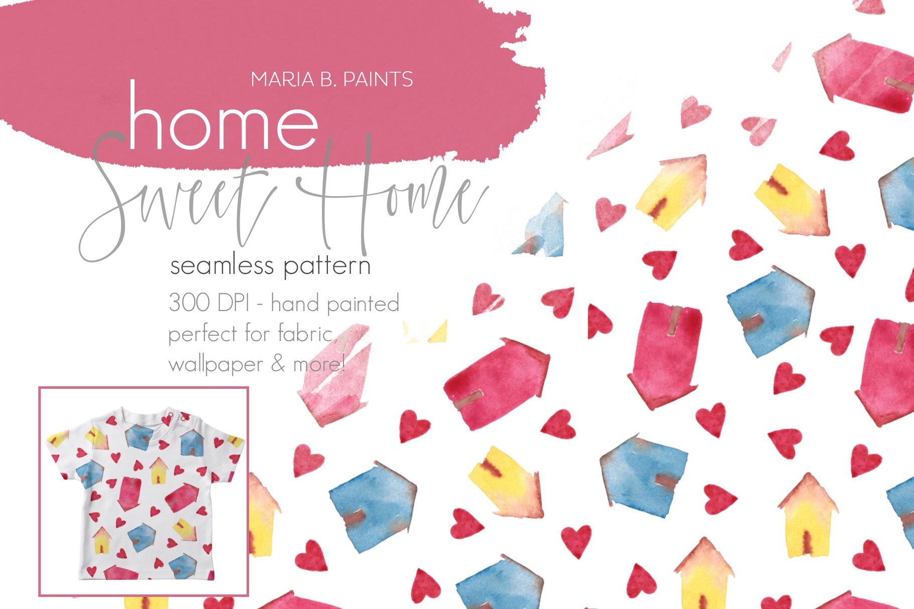 Home Sweet Home Seamless Pattern Design (200642) | Patterns | Design ...