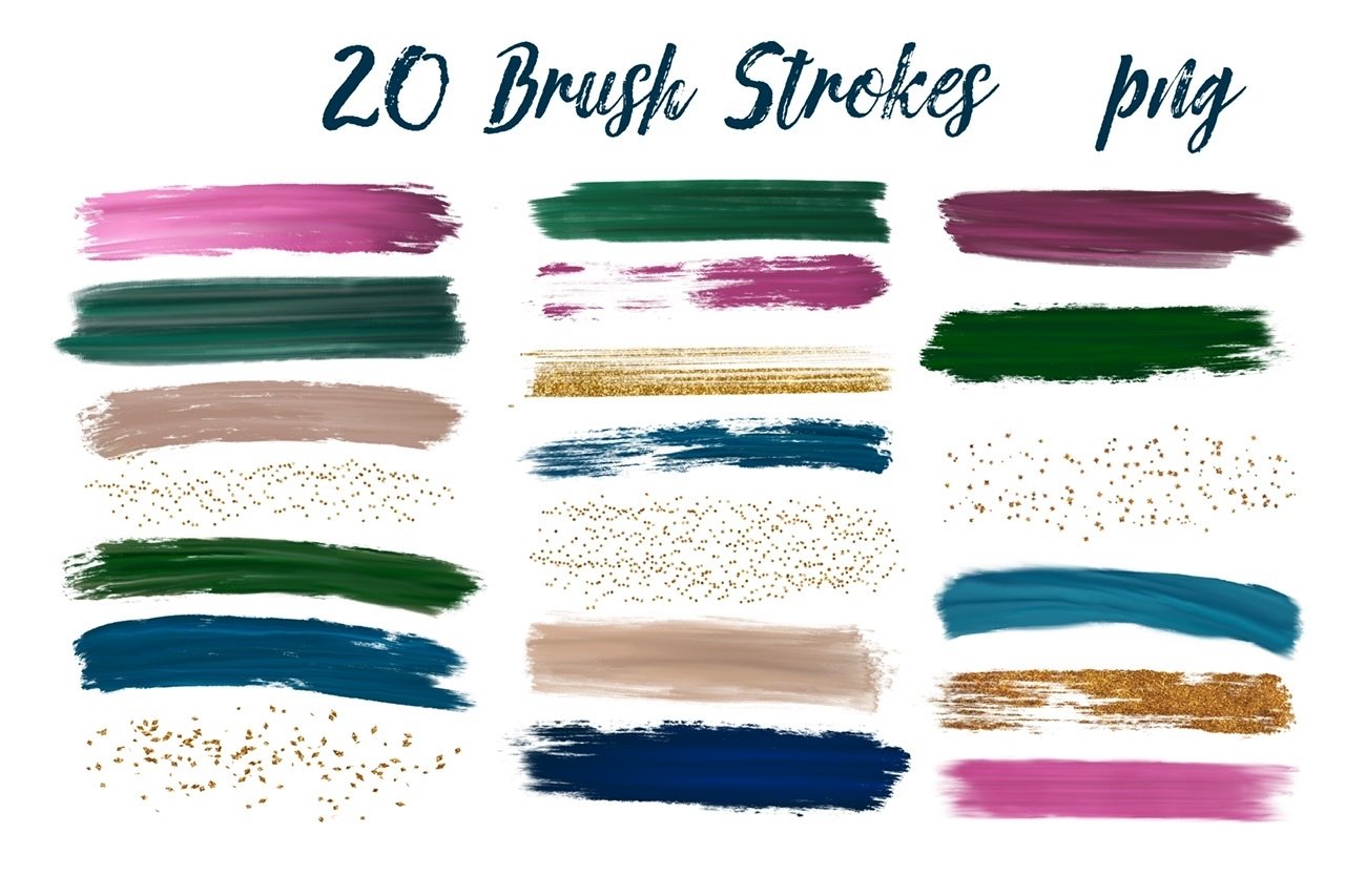 Brush strokes (523998) Illustrations Design Bundles