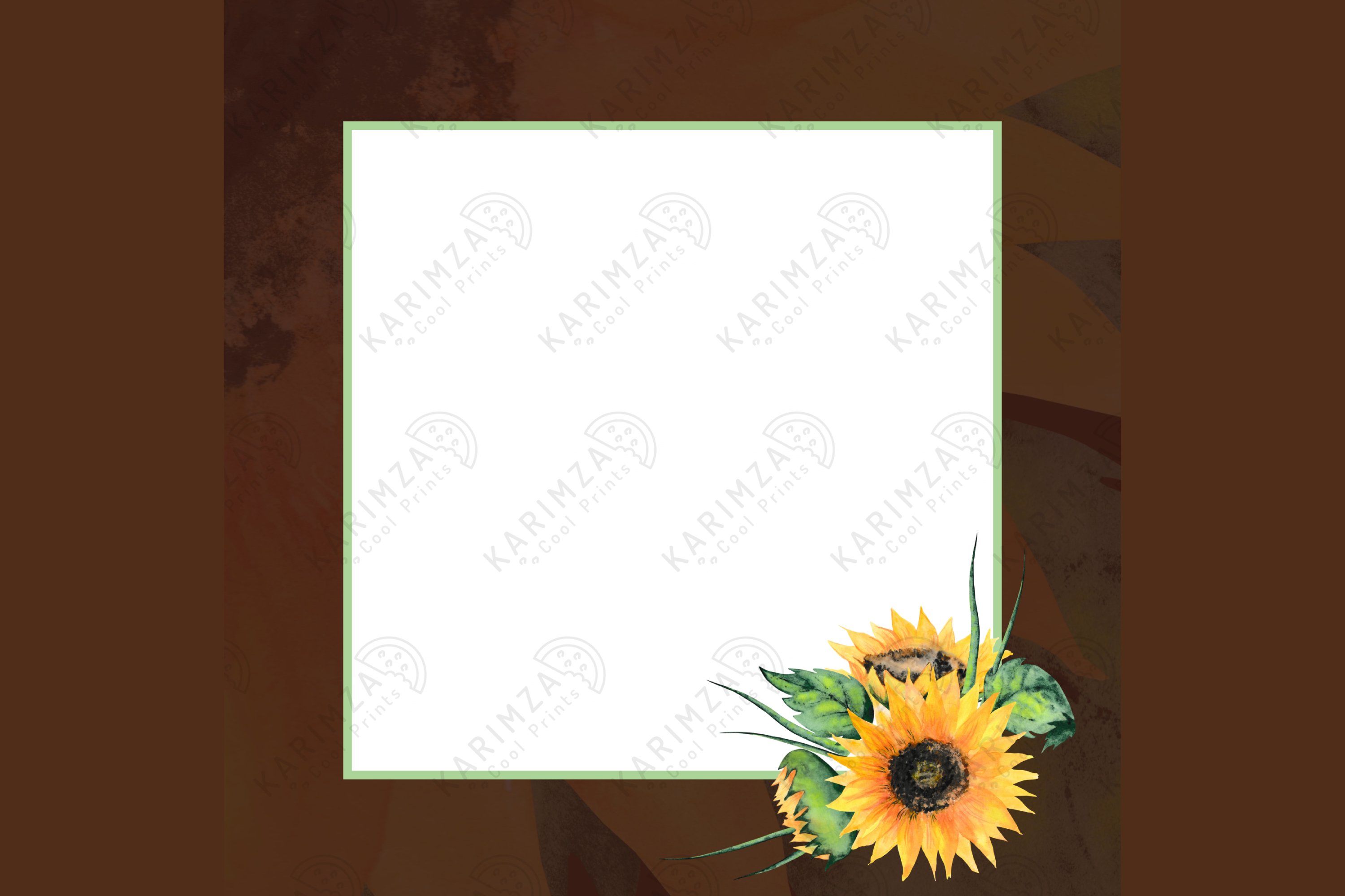 SUNFLOWER FRAME CLIPART, 7 Png Floral Frames (710827) | Patterns ...