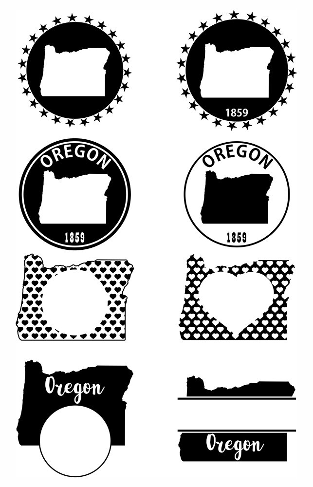 Oregon Monograms SVG, JPG, PNG, DWG, CDR, EPS, AI (21866) | Monograms ...