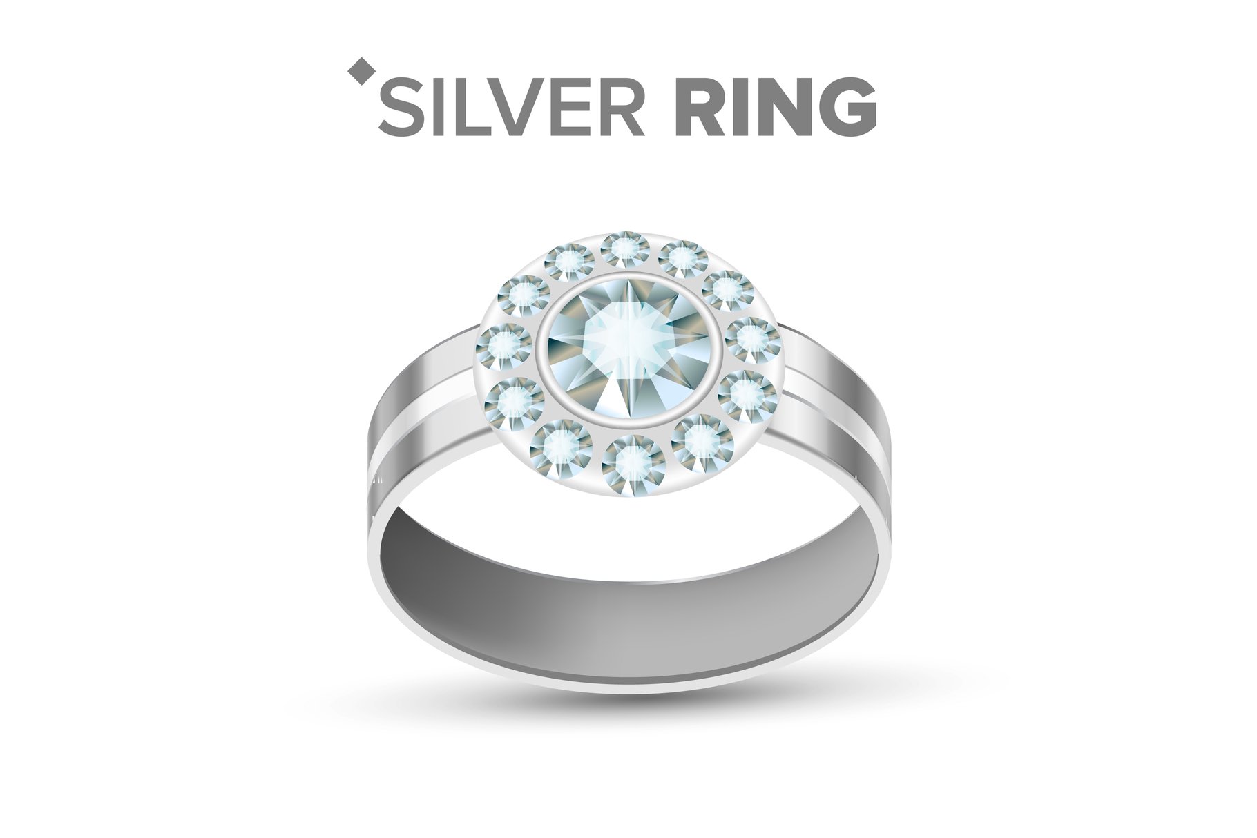 Download Fashion Female Jewelry Diamond Silver Ring Vector 692991 Illustrations Design Bundles